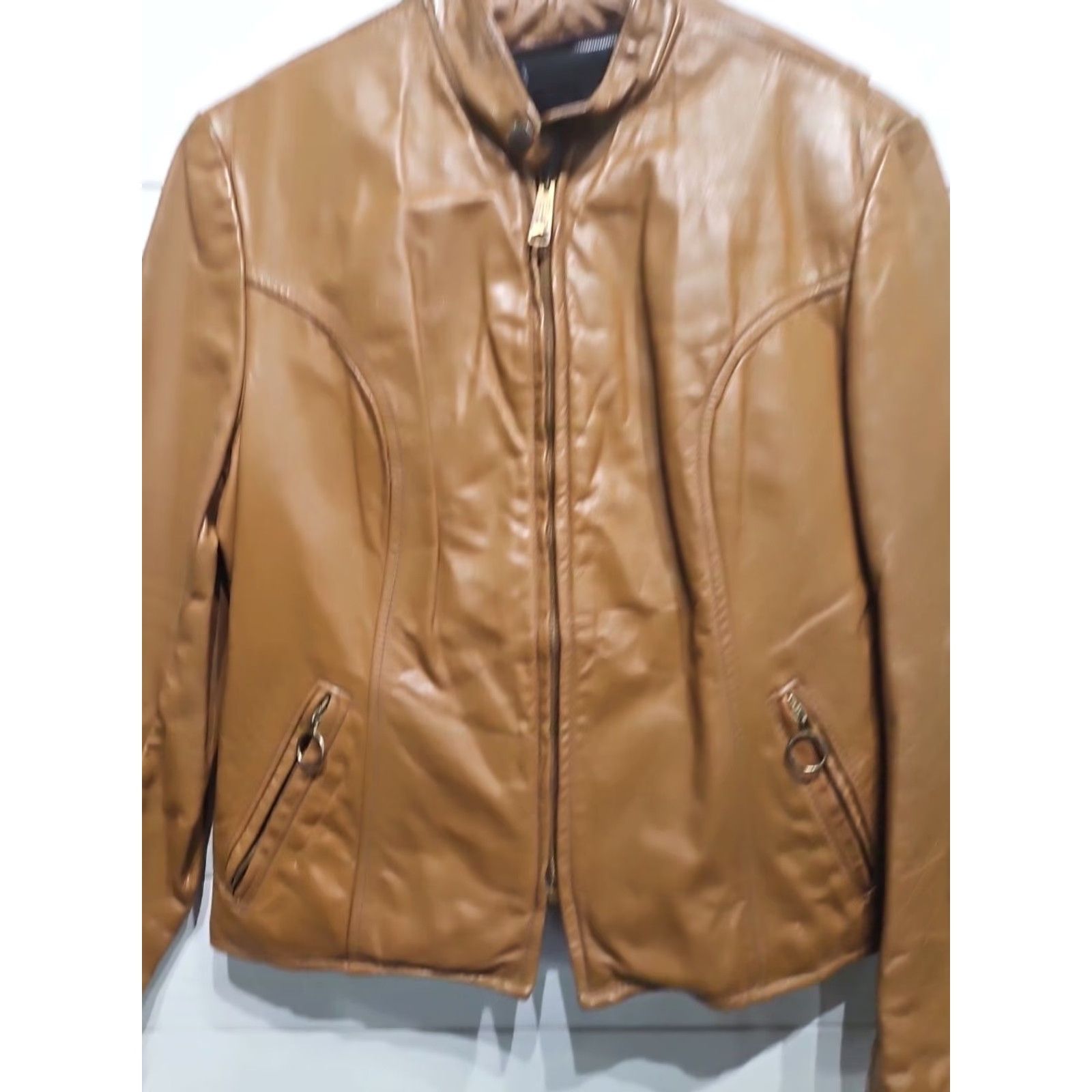 Brooks Vtg Brooks Leather Motorcycle Coat Mens 38 Brown Leather Jacket Full Zip Vintage Style Cafe Racer Body: Mens Size 38 Brown Leather Motorcycle Jacket Size US XXS / EU 40 - 3 Thumbnail