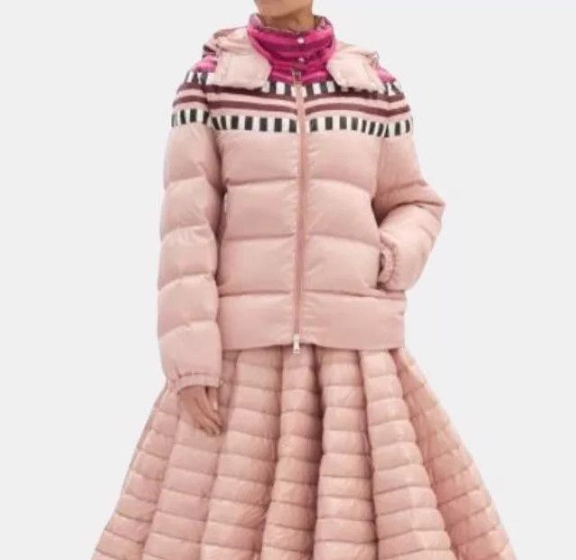 Moncler Moncler Pink Patterned Hooded Puffer 1 95 New Size S / US 4 / IT 40 - 4 Thumbnail