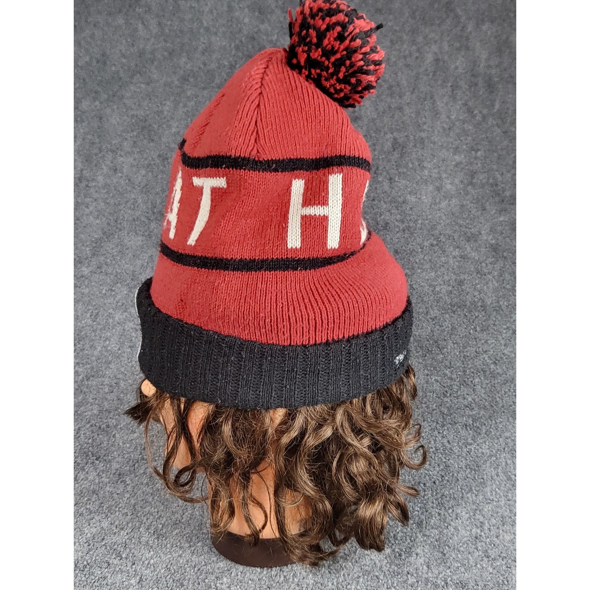 Mitchell & Ness Miami Heat Mitchell & Ness Beanie Men Logo Red Black Knit Wi Size ONE SIZE - 2 Thumbnail