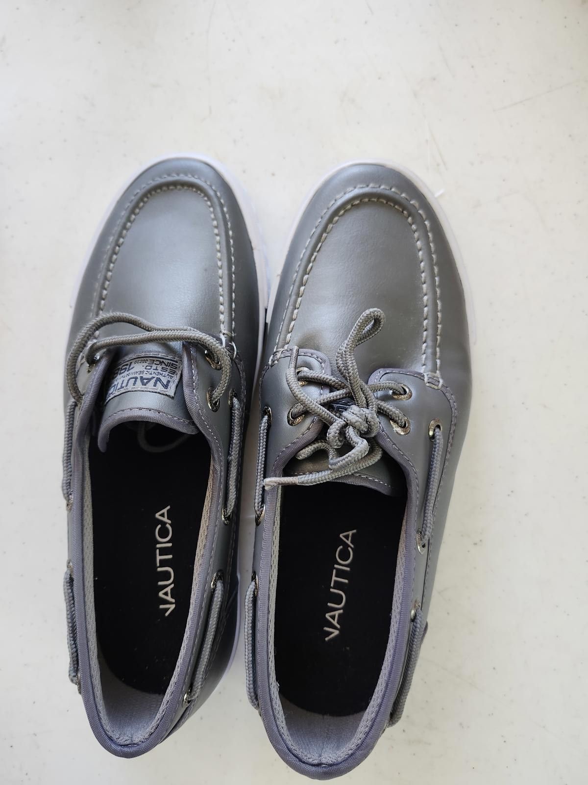 Nautica Nautica gray boat shoes Size US 7.5 / EU 40-41 - 1 Thumbnail