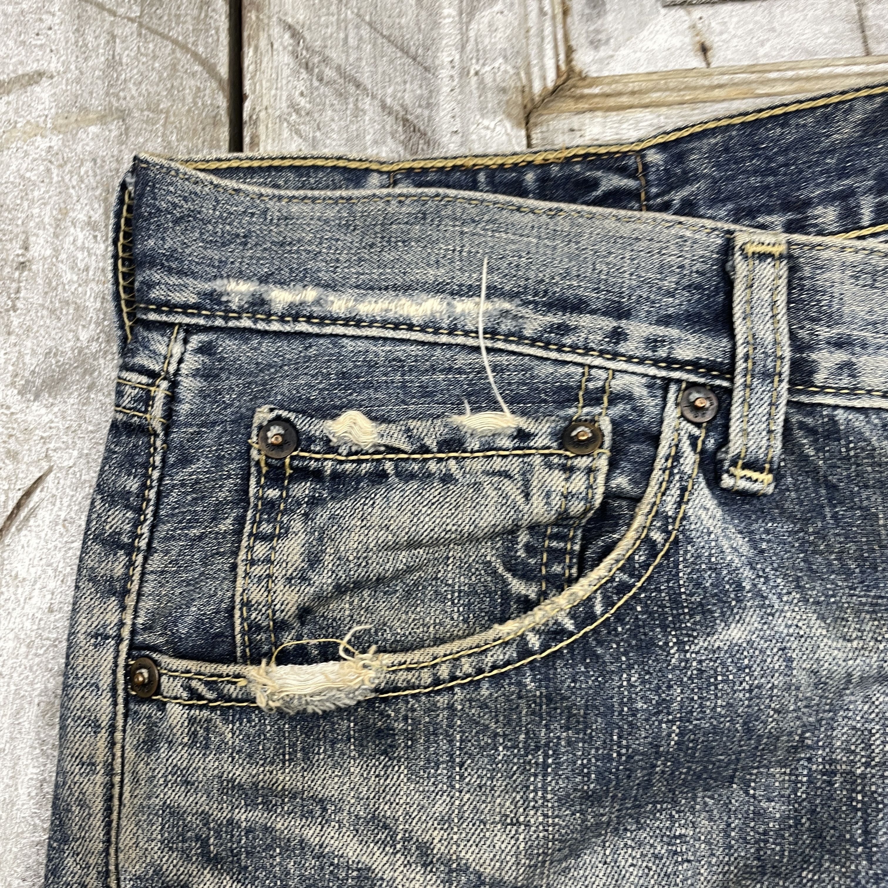 Levi's × Vintage Vintage Levi's 503 Faded Distressed Jeans-WC314 Size US 34 / EU 50 - 6 Thumbnail