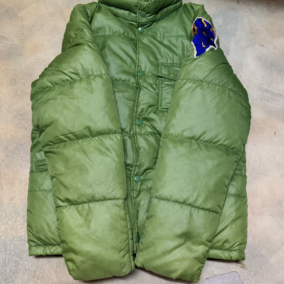 Japanese Brand Japanese Brand Homme Lime Green Puffer Jacket Devil Patches Size US M / EU 48-50 / 2 - 16 Thumbnail