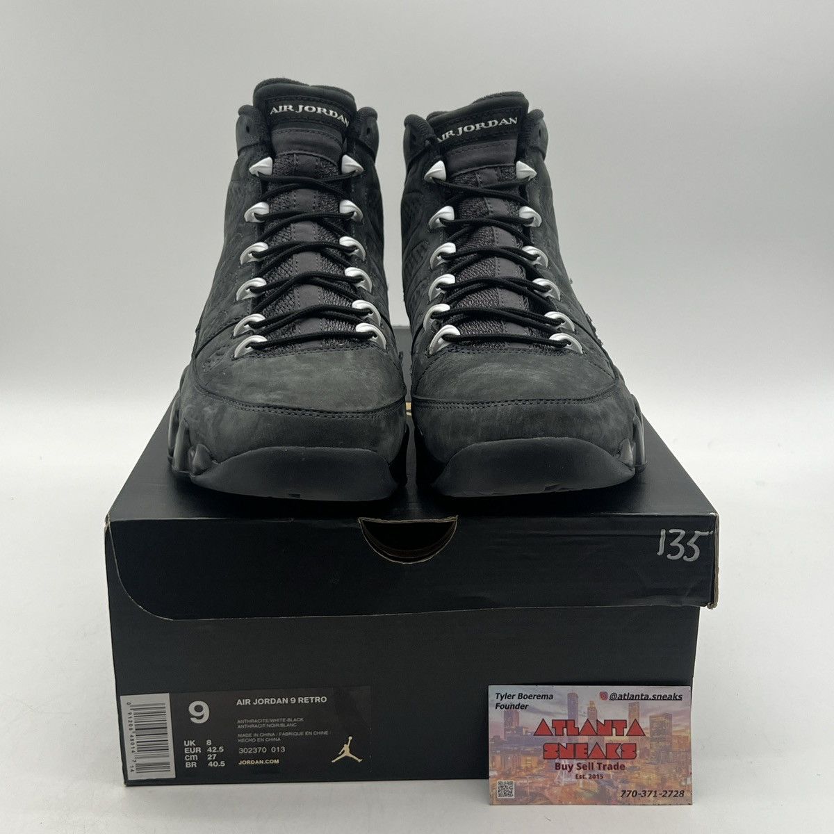 Jordan Brand Ari Jordan 9 anthracite Size US 9 / EU 42 - 2 Thumbnail