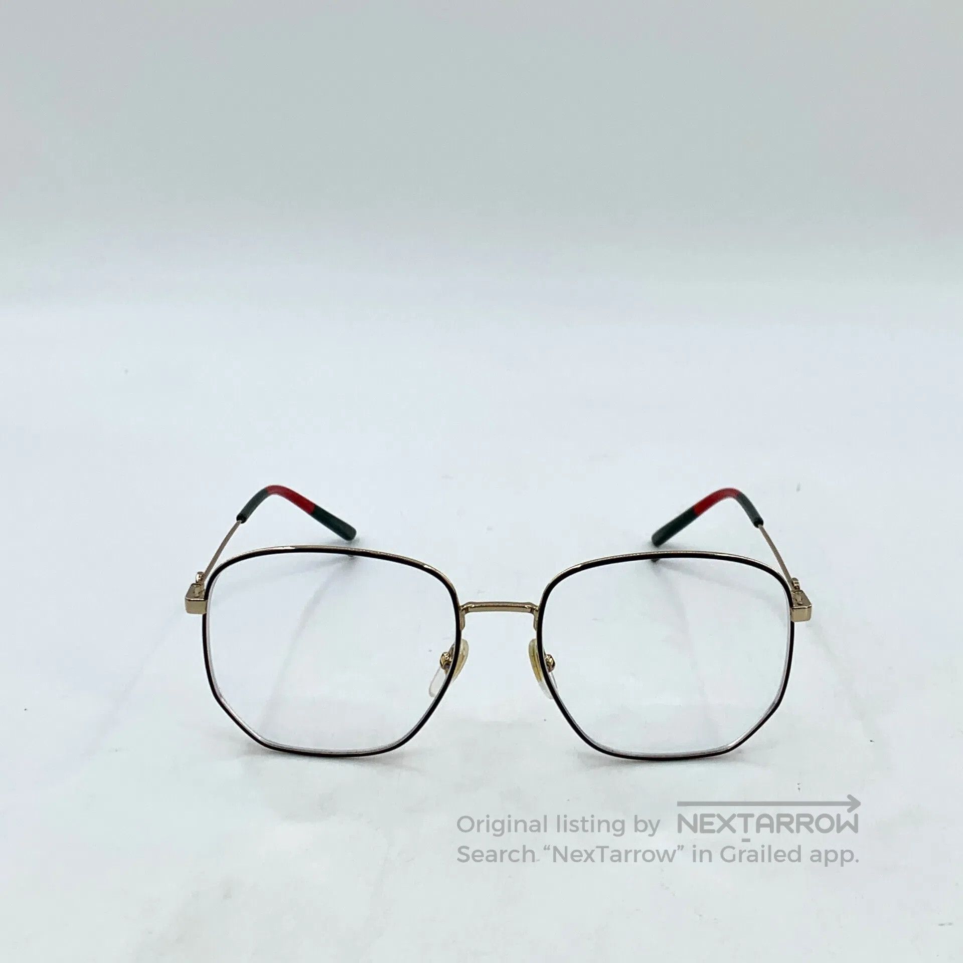 Gucci Guicci Black Square Transparent Lens Optical Glasses| Size ONE SIZE - 1 Thumbnail