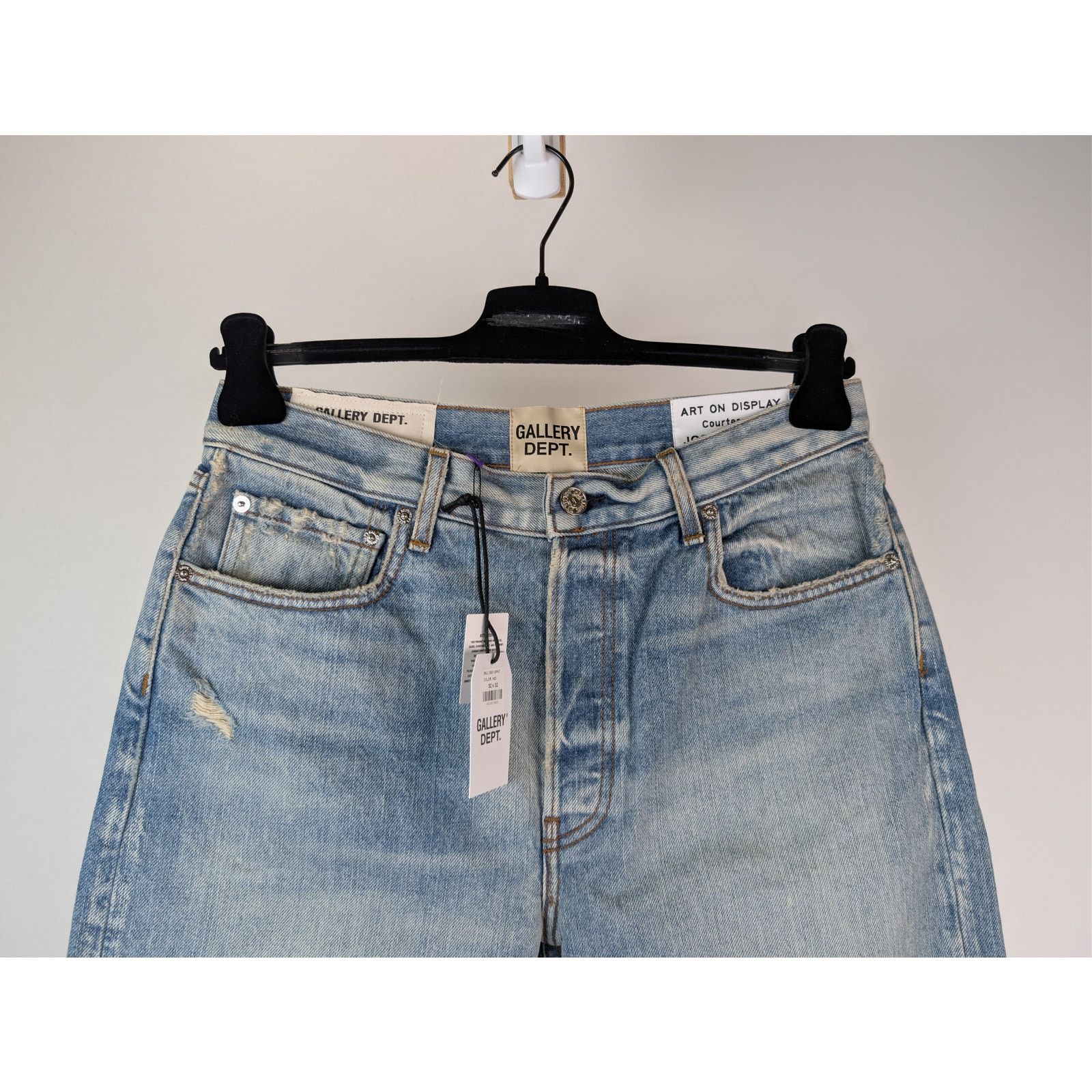 Gallery Dept. o1rshd1 Size: 32W x 32L / Levi's 501 Distressed Denim Jeans Size US 32 / EU 48 - 3 Thumbnail