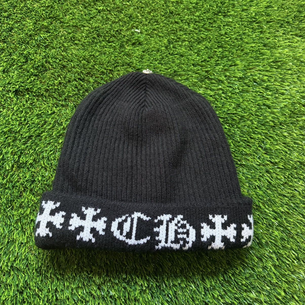 Chrome Hearts Chrome Hearts Big Daddy Cross Logo Cashmere Beanie Size ONE SIZE - 1 Thumbnail