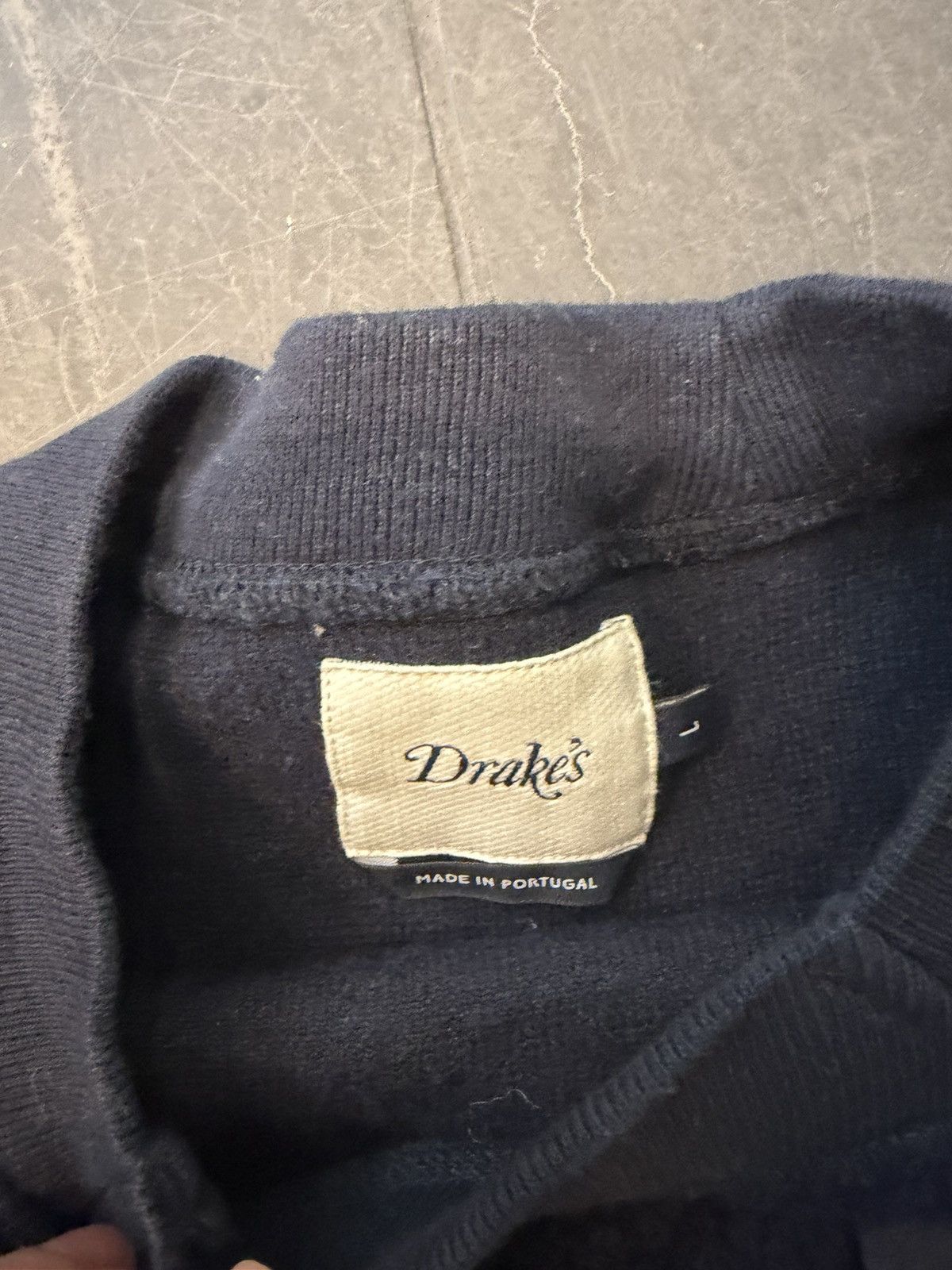 Drake's Drake’s Military Fleece Sweatshirt Crewneck Boucle Wool Size US L / EU 52-54 / 3 - 3 Thumbnail