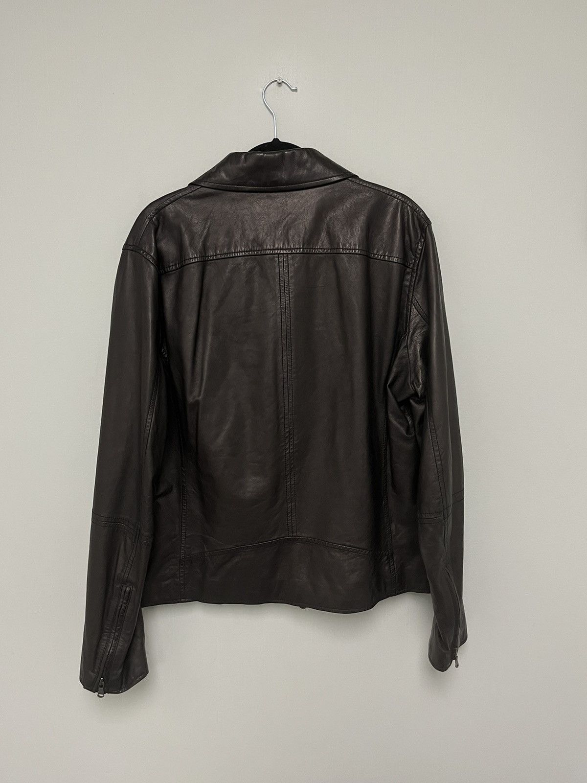 John Varvatos Asymmetrical Leather Biker Jacket. Large Size US L / EU 52-54 / 3 - 11 Thumbnail