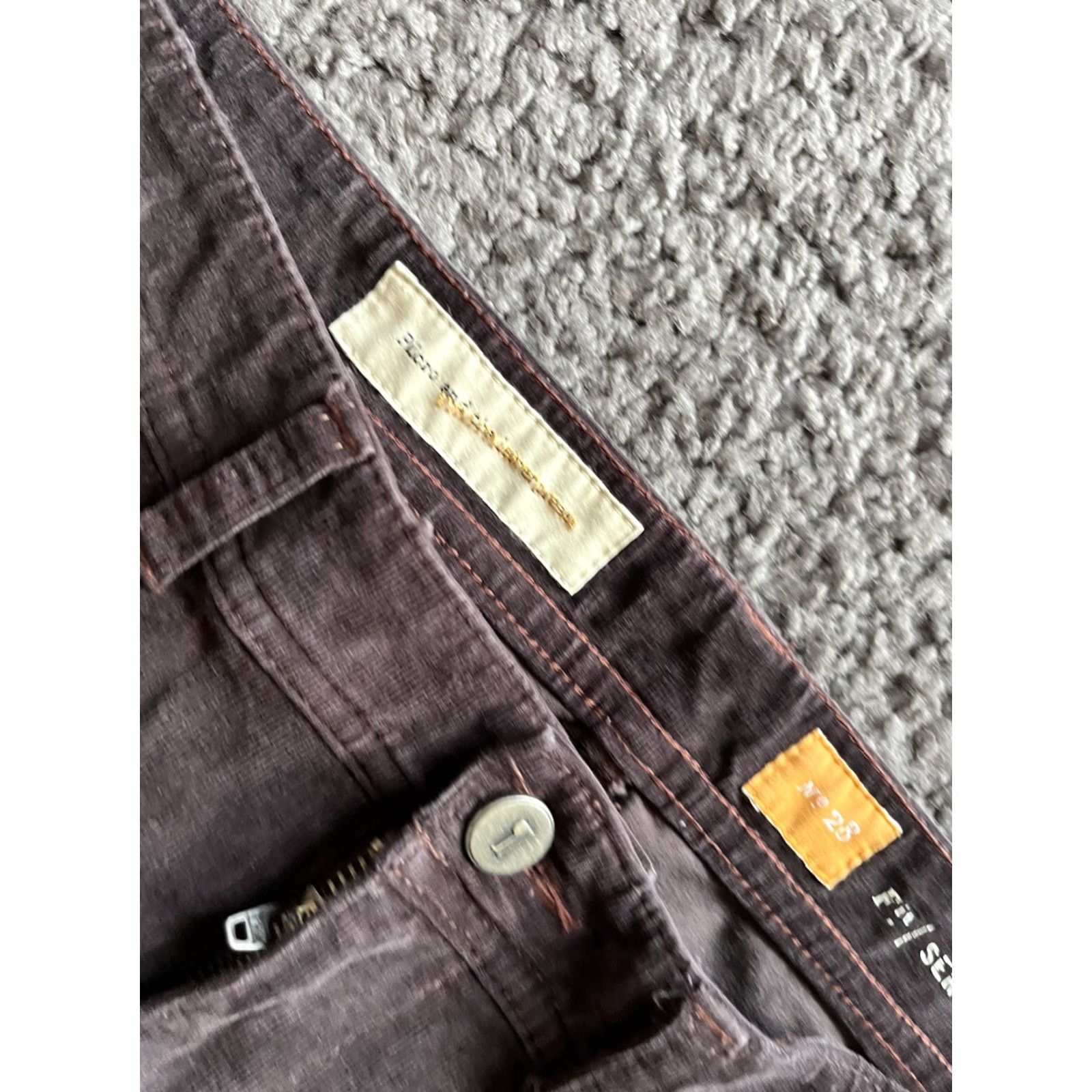 Vintage Pilcro and the Letterpress Serif Pants Womens 30 Corduroy Brown Cotton 30 Actual Chino Slim Flat Front Stretch Size 30" / US 8 / IT 44 - 7 Thumbnail