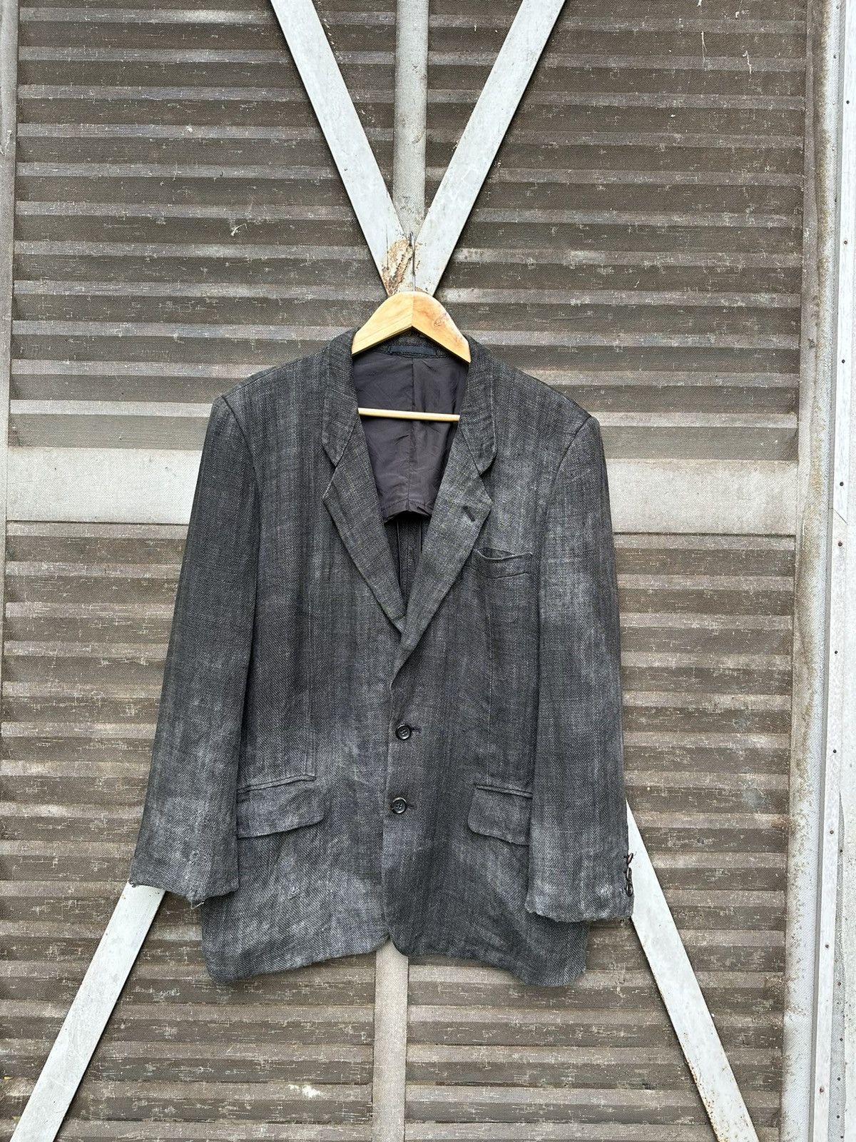 Comme des Garcons 👹Vintage Comme Des Garcons Linen Lined Jacket Size US L / EU 52-54 / 3 - 2 Thumbnail