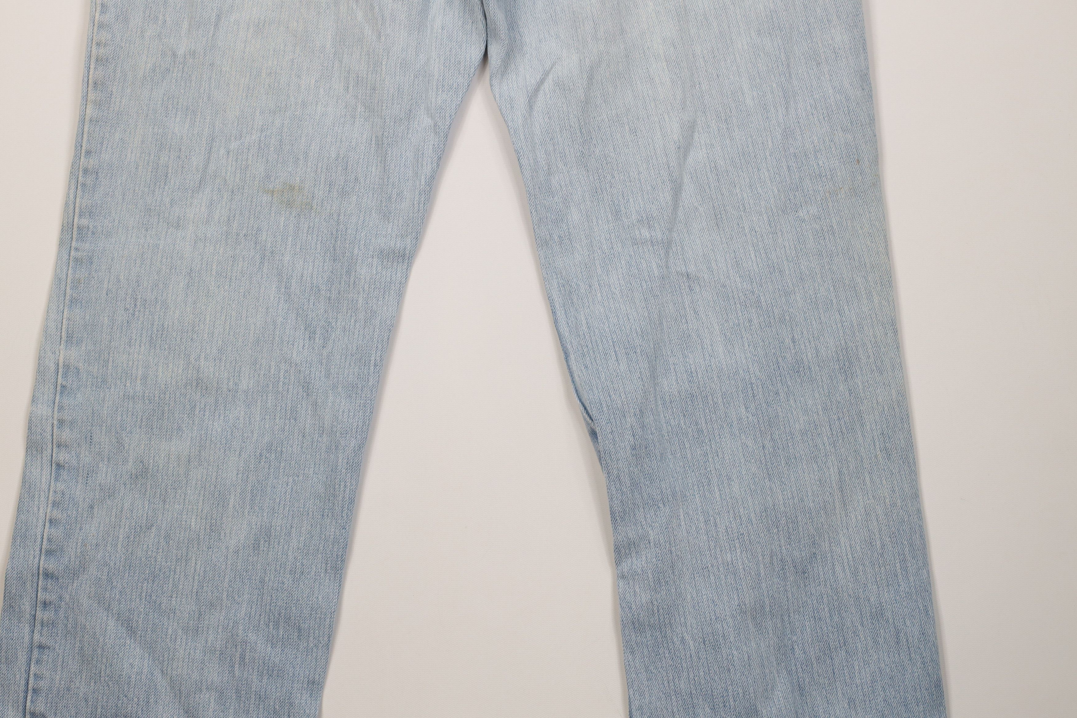 Lee Vintage 90s Lee Striped Wide Leg Denim Jeans Blue USA Size US 36 / EU 52 - 15 Thumbnail