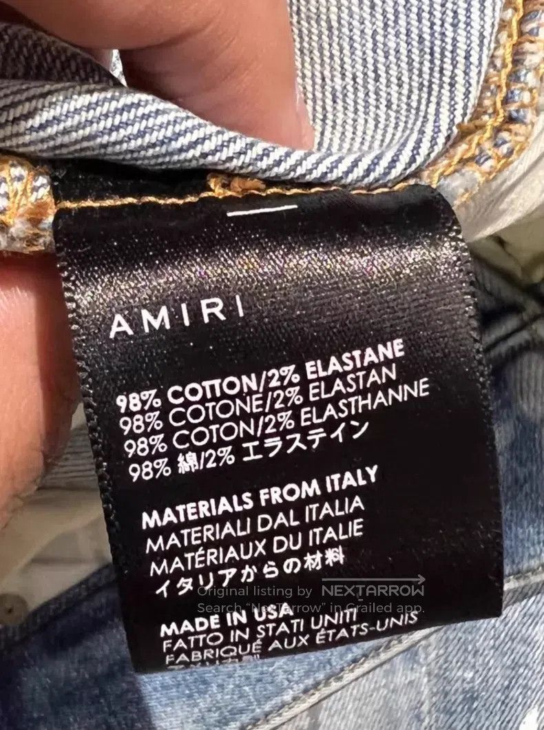 Amiri Amiri Classic seasonal splattered indigo denim jeans size Size US 34 / EU 50 - 8 Thumbnail