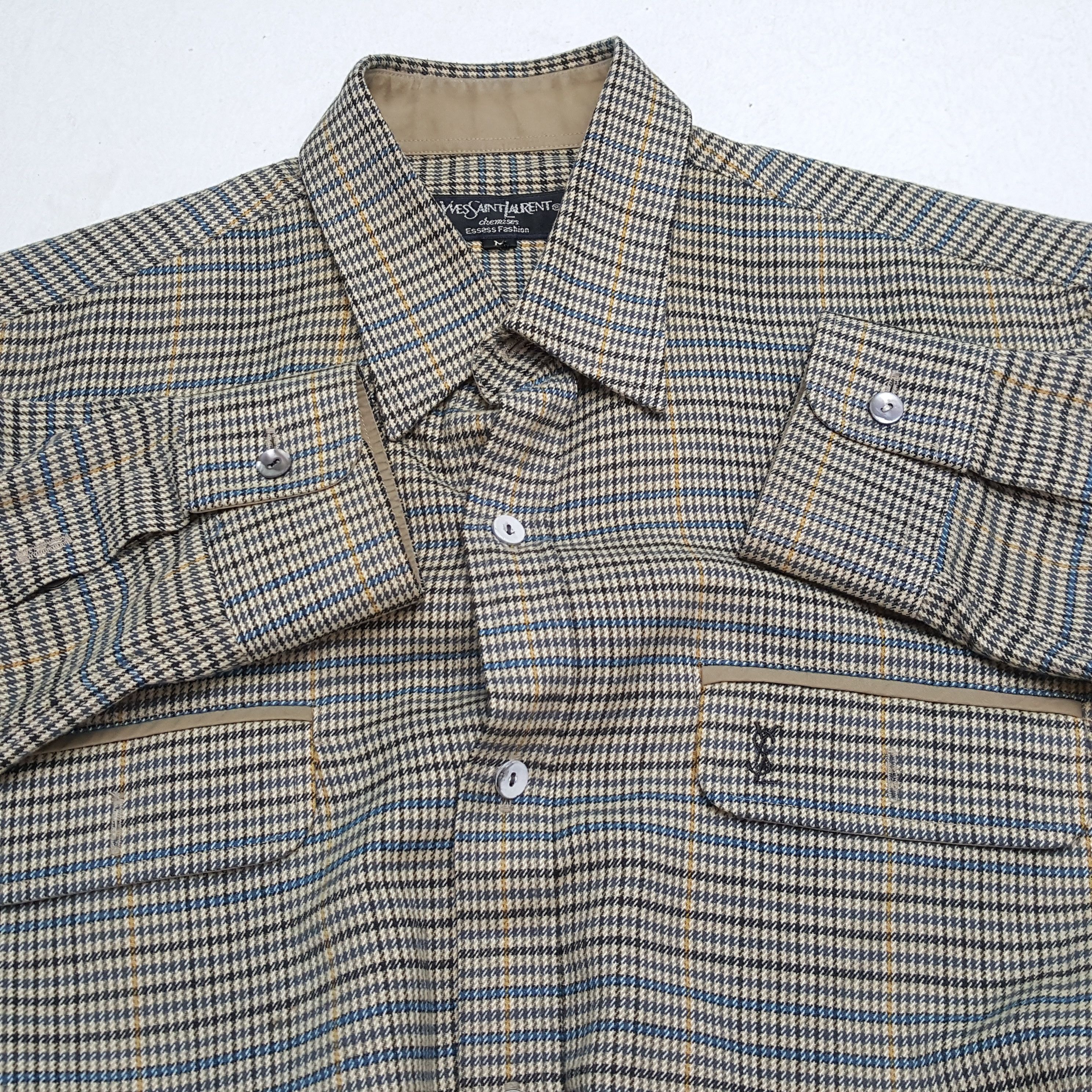 Vintage × Yves Saint Laurent YVES SAINT LAURENT Small Logo Design Shirt Size US M / EU 48-50 / 2 - 7 Thumbnail