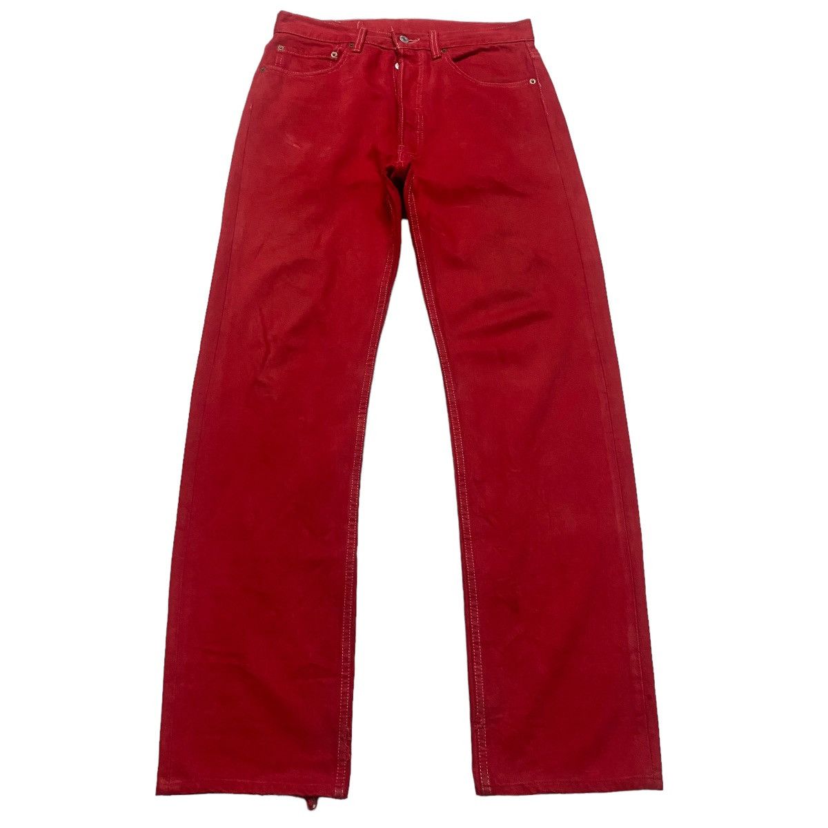 Levi's Vintage 80s Levis 501 Red Jeans Size US 31 - 1 Thumbnail