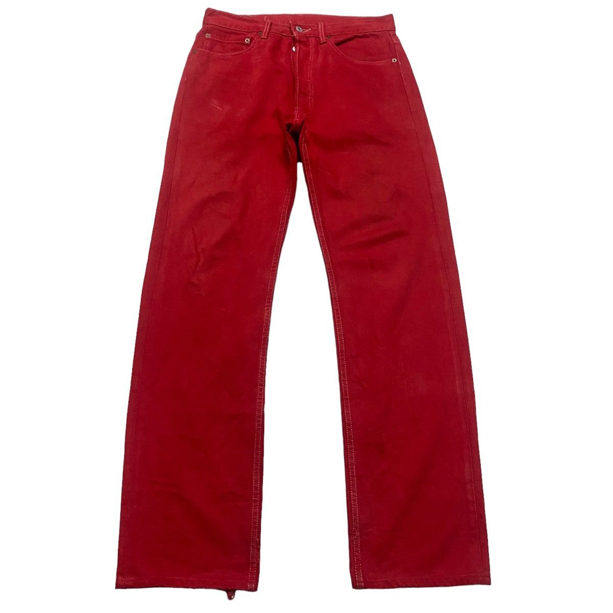 image of 80's Levis 501 Red Jeans, Men's (Size 31)