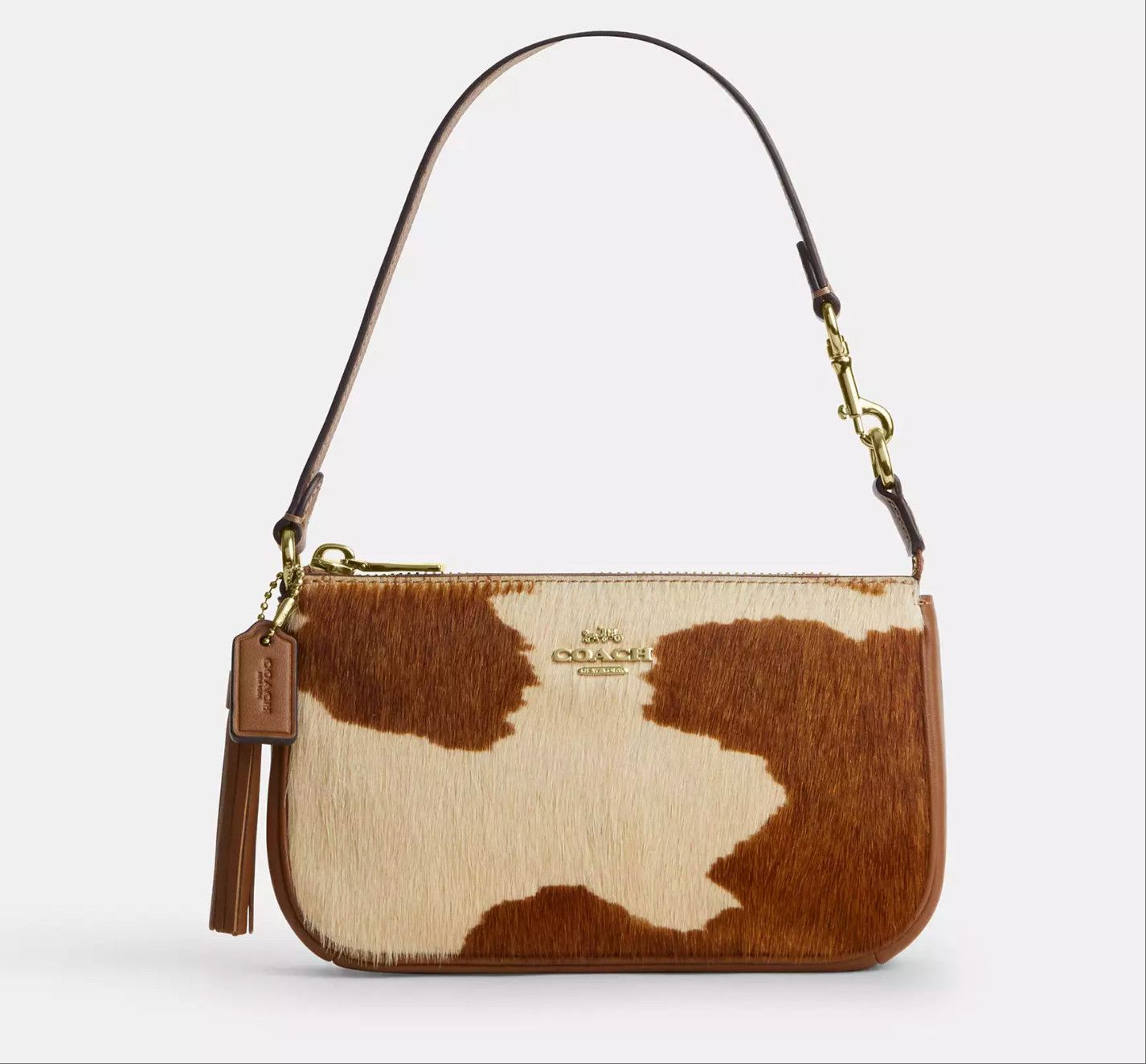 Coach NWT Coach Nolita 19 In Haircalf With Cow Print CDW34 Size ONE SIZE - 11 Thumbnail