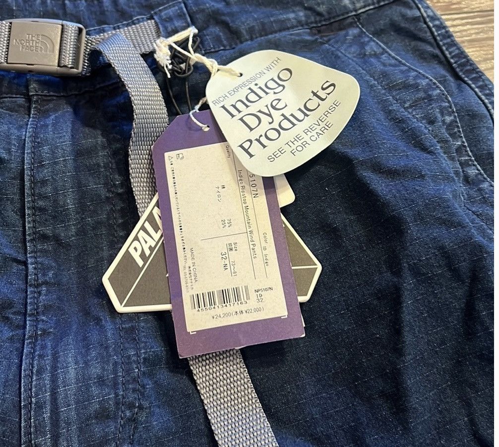 Palace Palace x the north face purple label indigo wind pant | Grailed