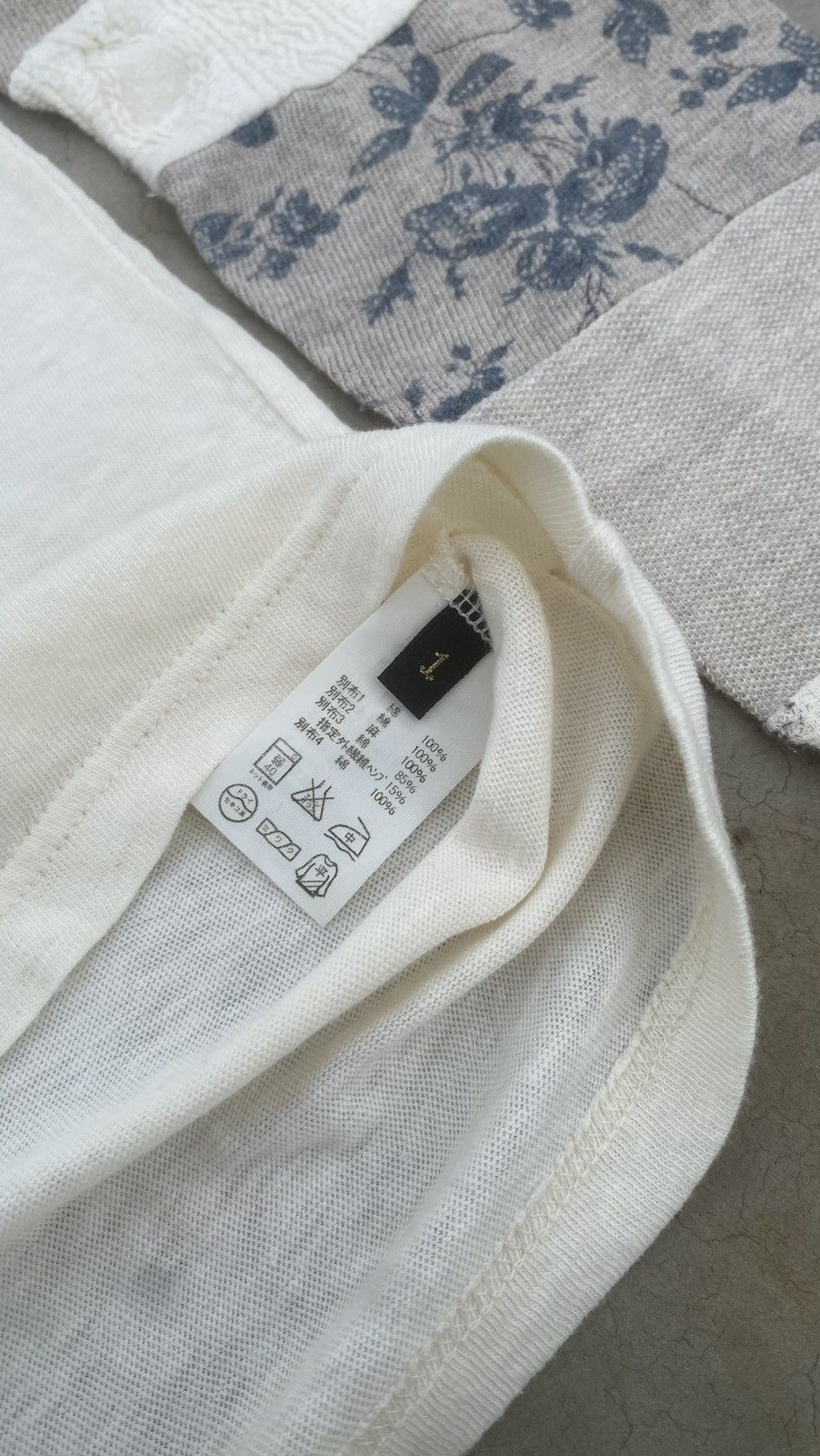Kapital KAPITAL Asymmetrical Patchwork Long Sleeve T-Shirt Ivory 1 Size US S / EU 44-46 / 1 - 4 Thumbnail