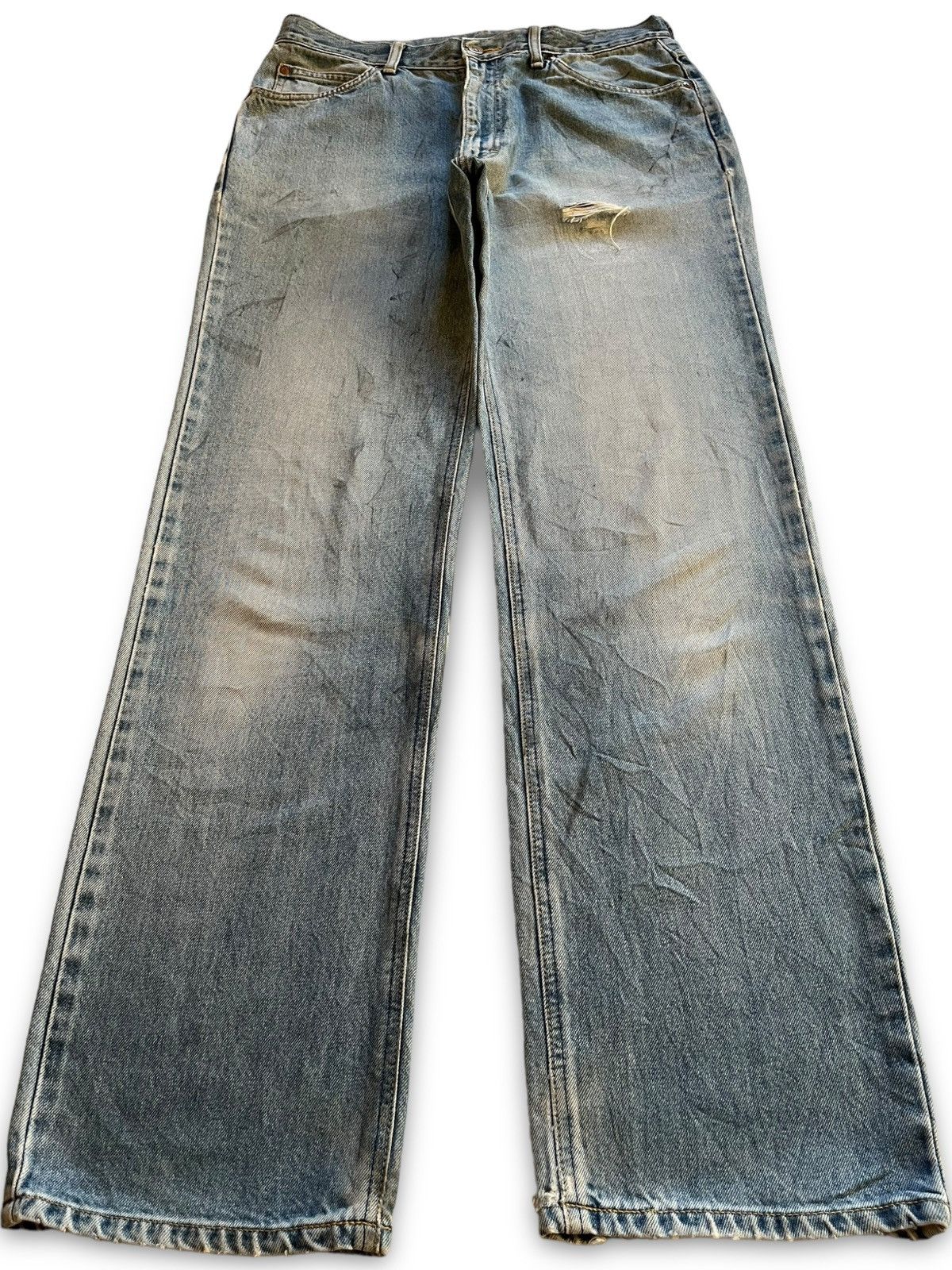 Lee Vintage 90s Lee Japan Blue Wash Distressed Baggy Jeans 32x32 Size US 32 / EU 48 - 1 Thumbnail