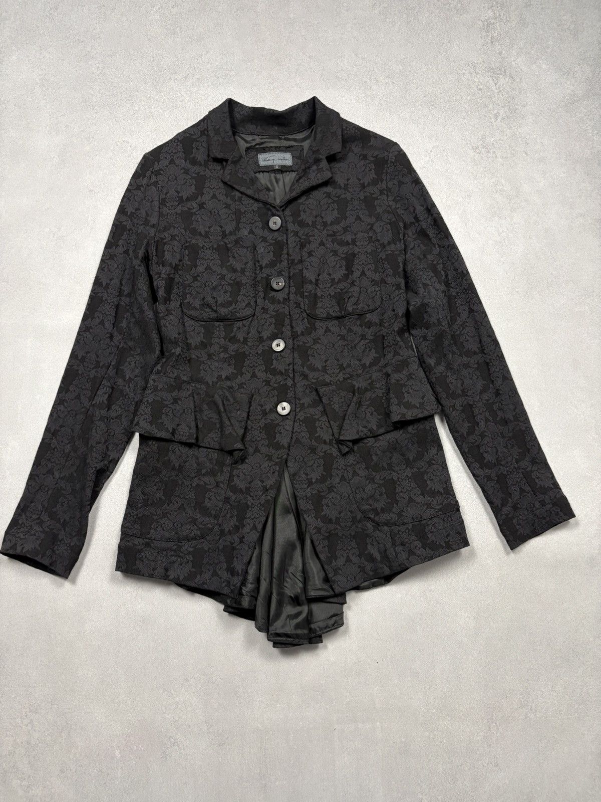 Japanese Brand Working Overtime Giovanna Guglielmi Floral Jacquard Jacket Size S / US 4 / IT 40 - 1 Thumbnail