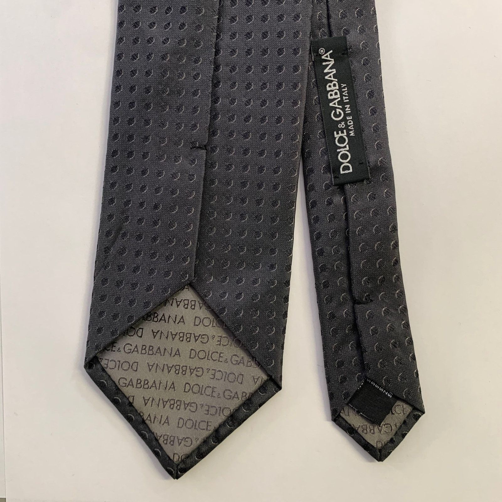 Dolce & Gabbana DOLCE & GABBANA One Size Brown Polka Dot Silk Jacquard Tie Size ONE SIZE - 2 Thumbnail