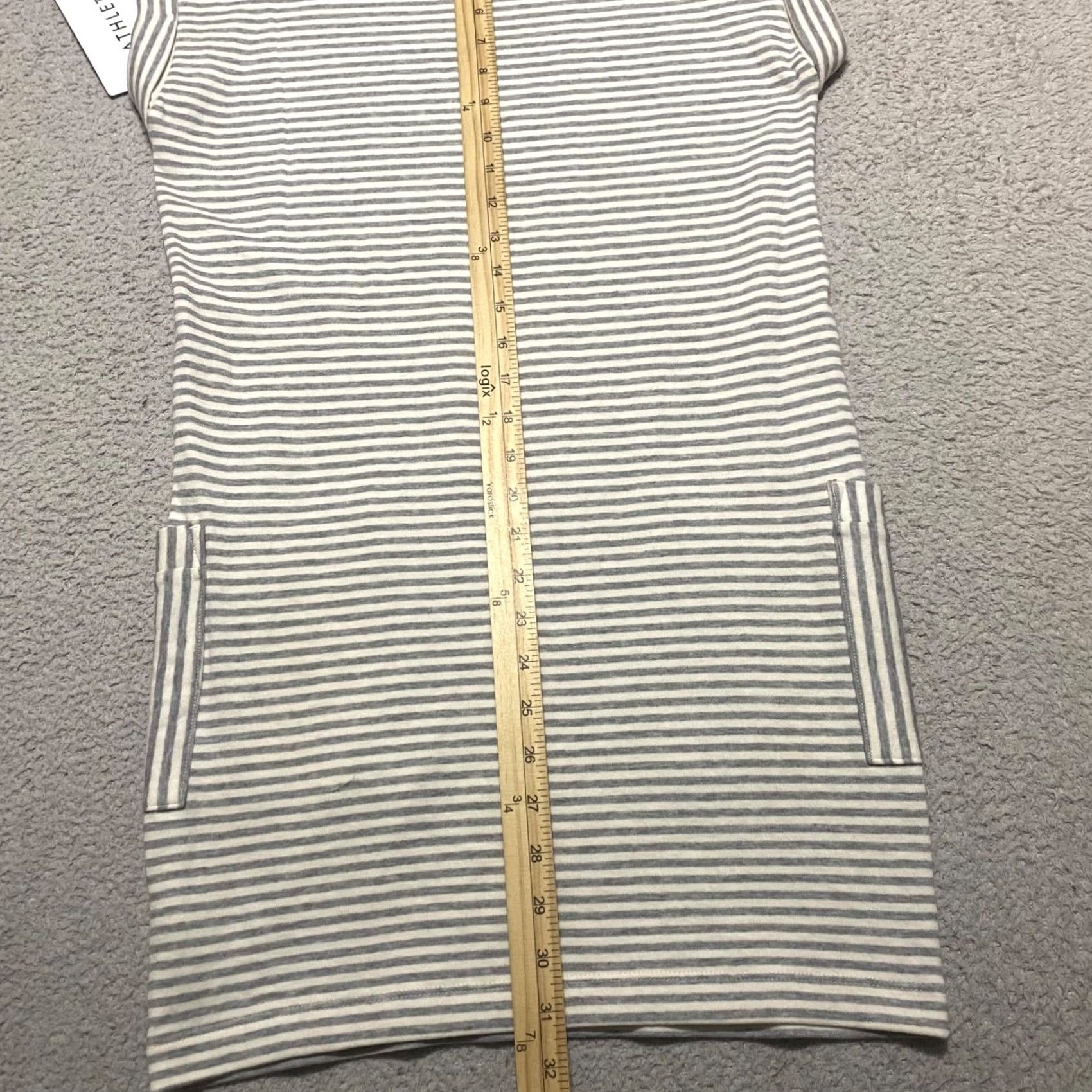 Athleta NWT Athleta Womens 2XS Sweatshirt Dress Gray Striped Ease Up French Terry New Shirt Womens 2XS Gray Striped Sweatshirt Dress Athleta NWT Size XXS / US 00 / IT 34 - 7 Thumbnail