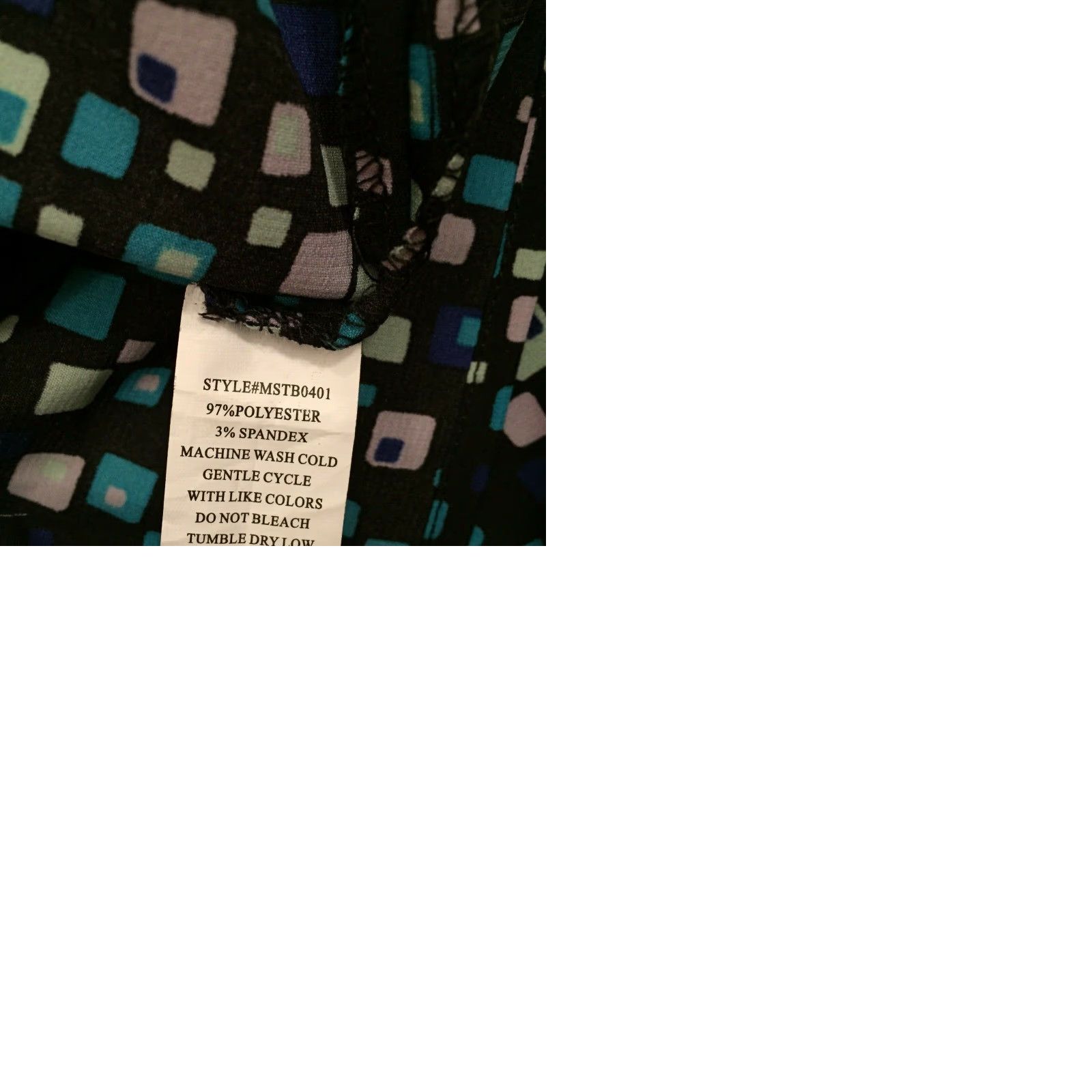 Vintage Notations Shirt Womens Small Blue Geometric Roll Tab Long Sleeve Button Up New Size S / US 4 / IT 40 - 9 Thumbnail