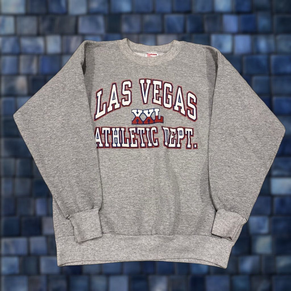 Vintage VINTAGE Las Vegas Athletic Dept Sweatshirt Crewneck Mens Medium Gray Sweatshirt M Gray Mens Size US M / EU 48-50 / 2 - 1 Thumbnail