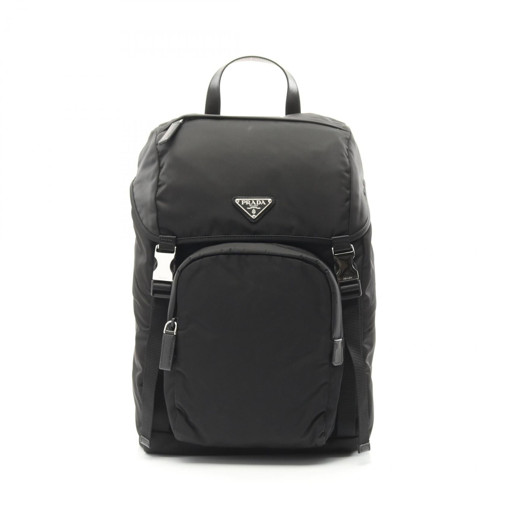 Prada Prada Re-Nylon Backpack Rucksack Nylon Saffiano Leather Black Size ONE SIZE - 1 Thumbnail
