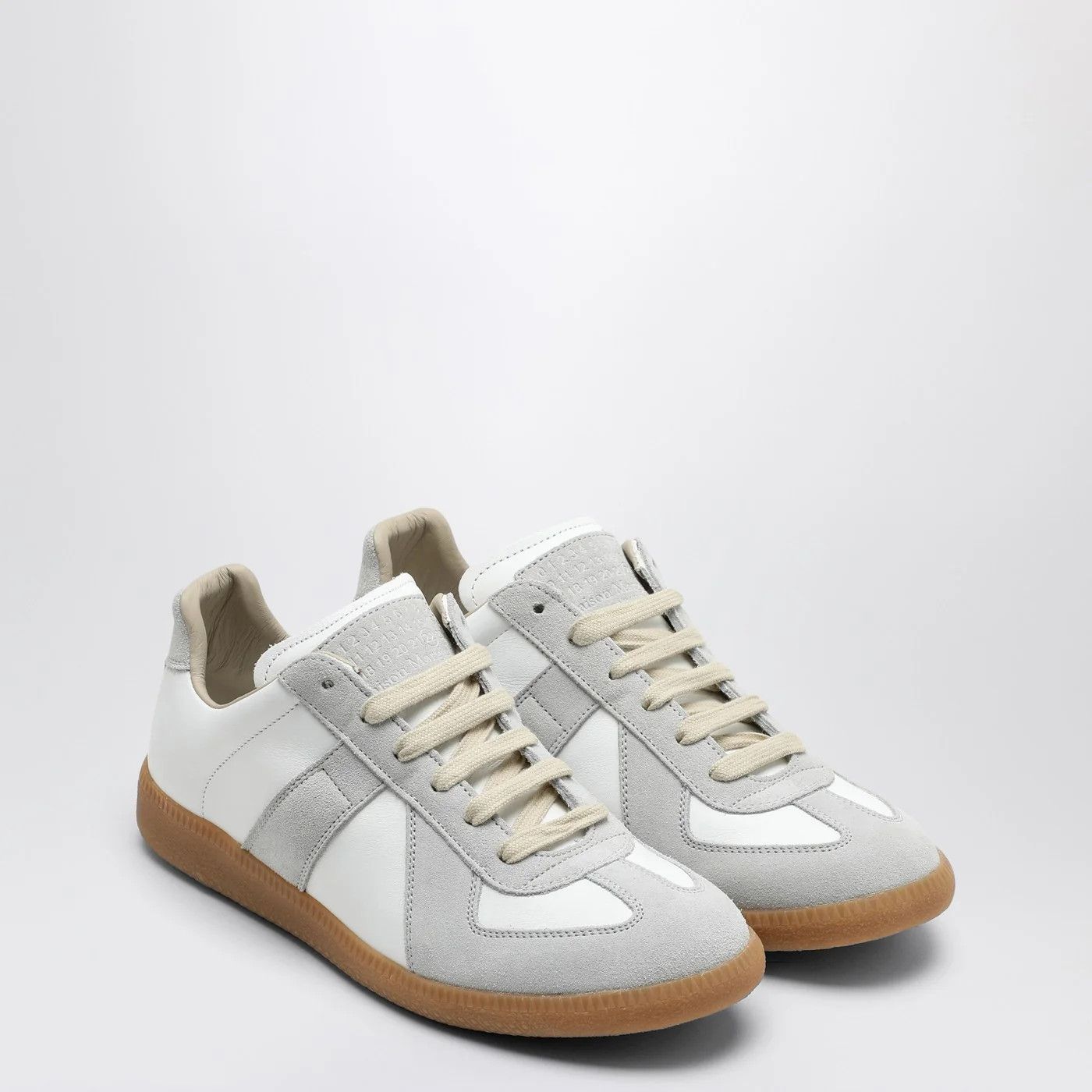 Maison Margiela o1d2blof0426 Low-Top Sneakers in Grey/White Size US 8 / IT 38 - 2 Thumbnail
