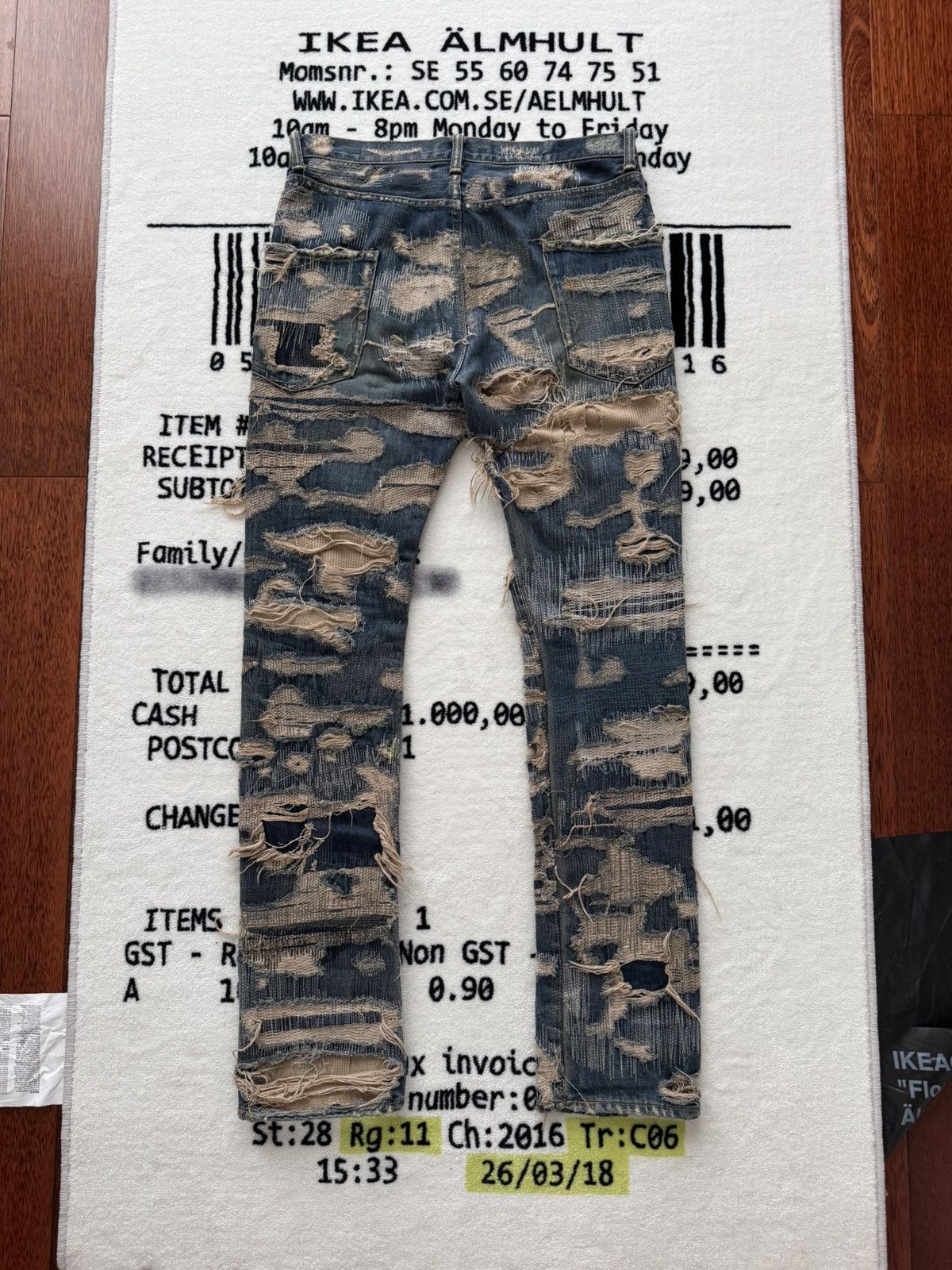 Undercover AW05 “Arts & Crafts” 85 Distressed Denim Size US 31 - 9 Thumbnail