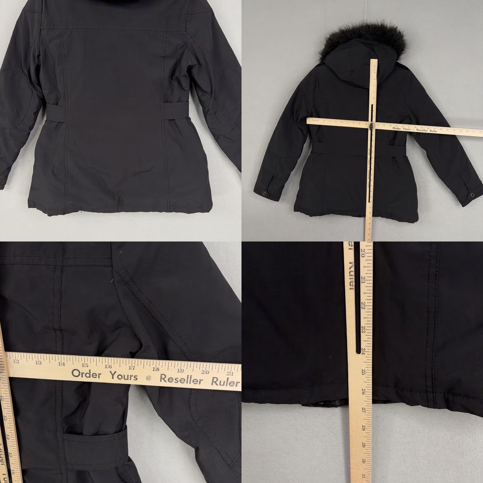 Banana Republic Banana Republic Jacket Womens Small Black Down Parka Hooded Fur Trim Coat Shirt? Size S / US 4 / IT 40 - 8 Thumbnail