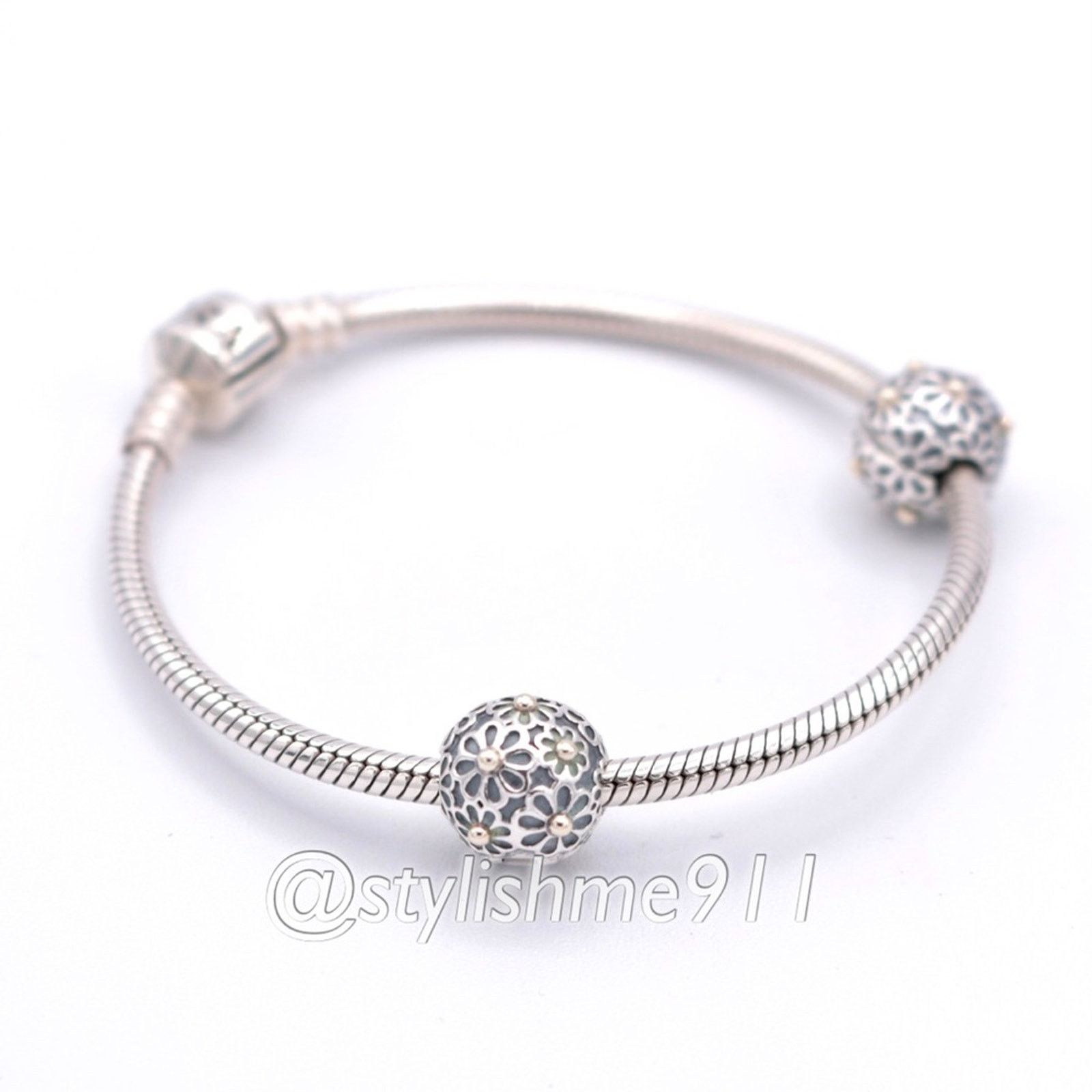 pandora Authentic PANDORA Lazy Daisy Clip with 14K Gold Size ONE SIZE - 8 Thumbnail