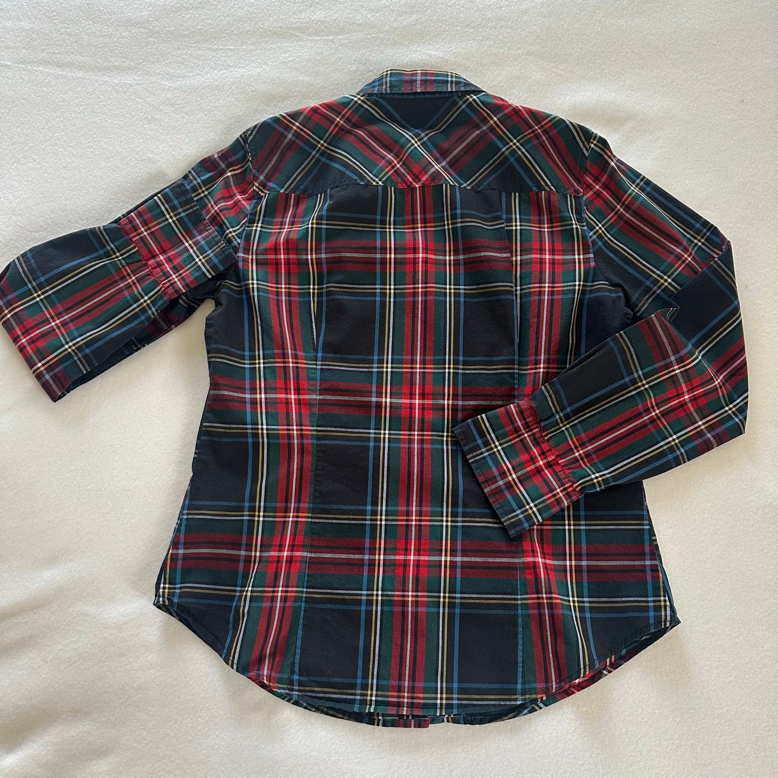 J.Crew J.Crew Perfect Shirt in Stewart Plaid Tartan Cotton Size 8 Size M / US 6-8 / IT 42-44 - 2 Thumbnail
