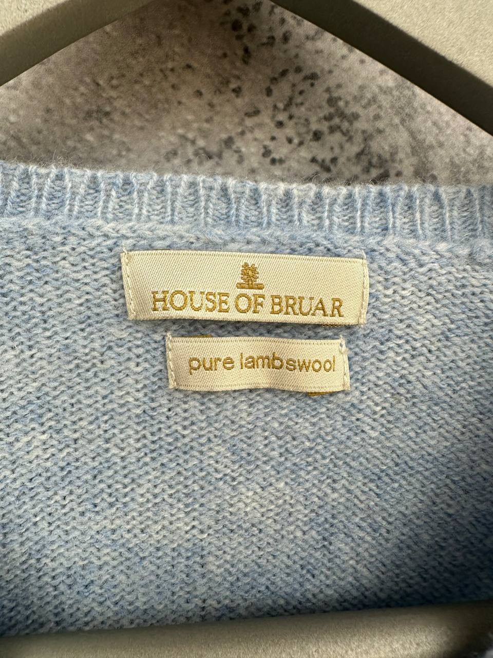 Other House of Bruar V-Neck Lambs Wool Sweater Light Blue Jumper Size US M / EU 48-50 / 2 - 10 Thumbnail