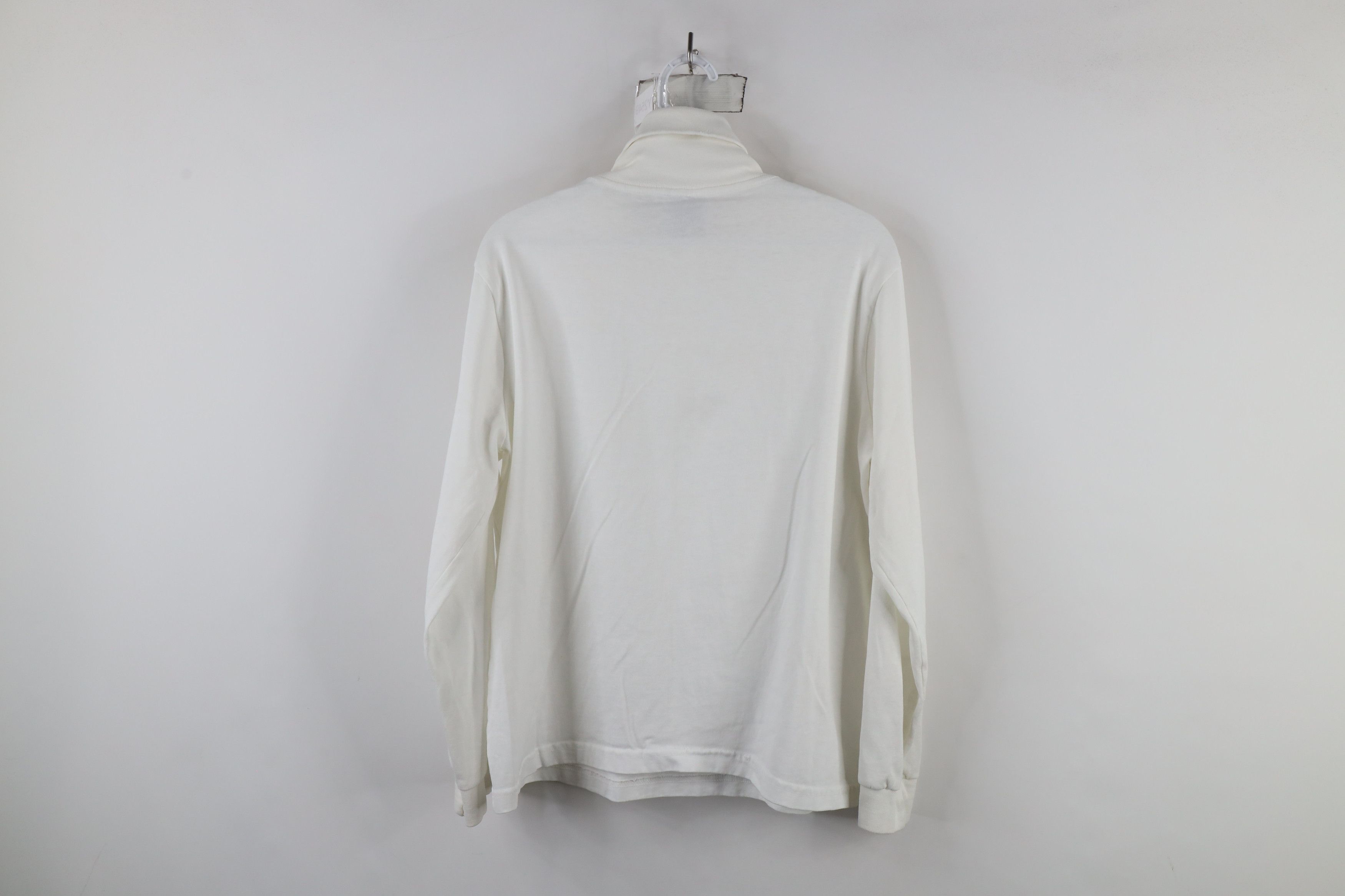 Vintage Vintage 90s Streetwear Blank Turtleneck T-Shirt White USA Size L / US 10 / IT 46 - 8 Thumbnail