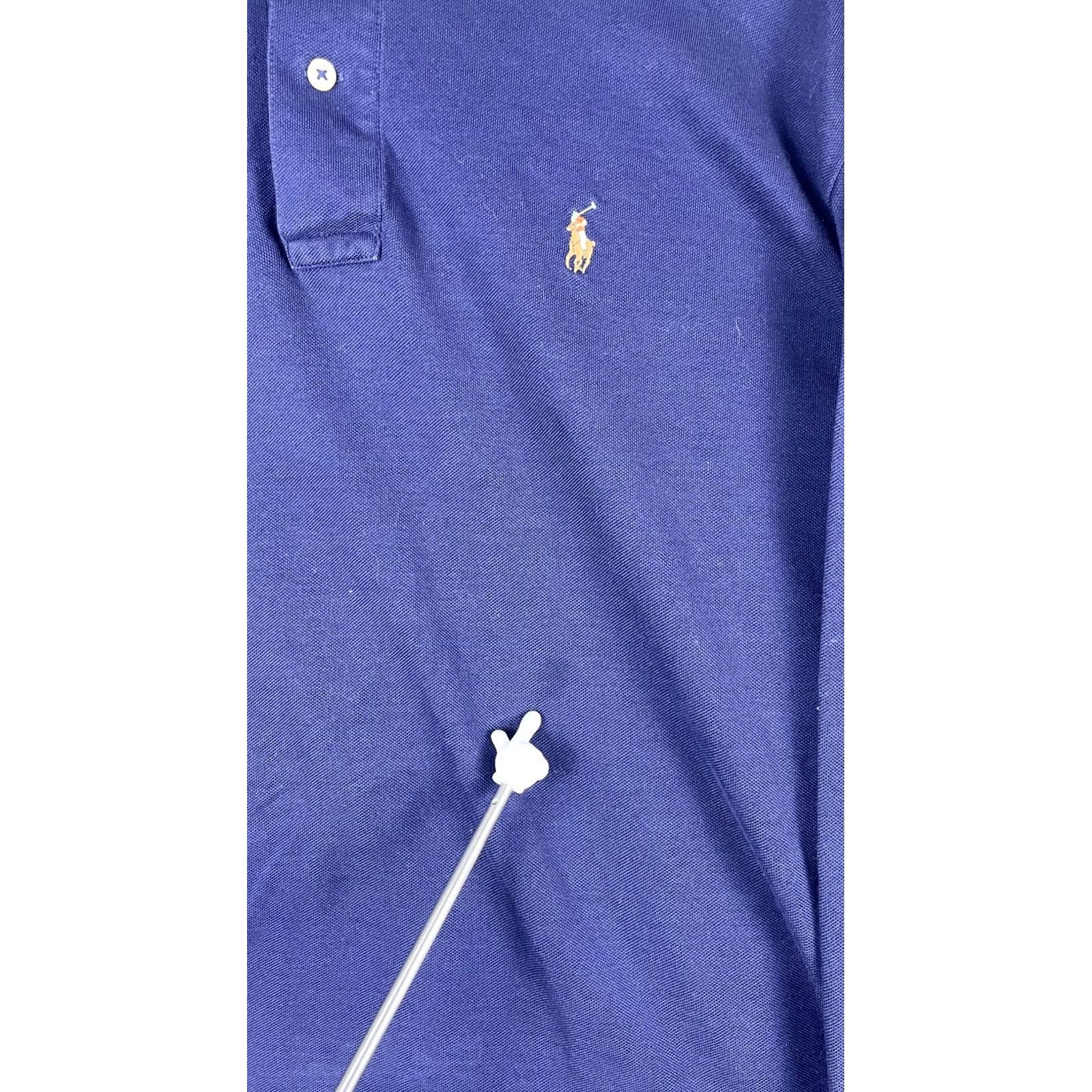 Polo Ralph Lauren Polo Ralph Lauren Mens Large Blue Pima Cotton Long Sleeve Polo Shirt Pony Logo Size US L / EU 52-54 / 3 - 4 Thumbnail
