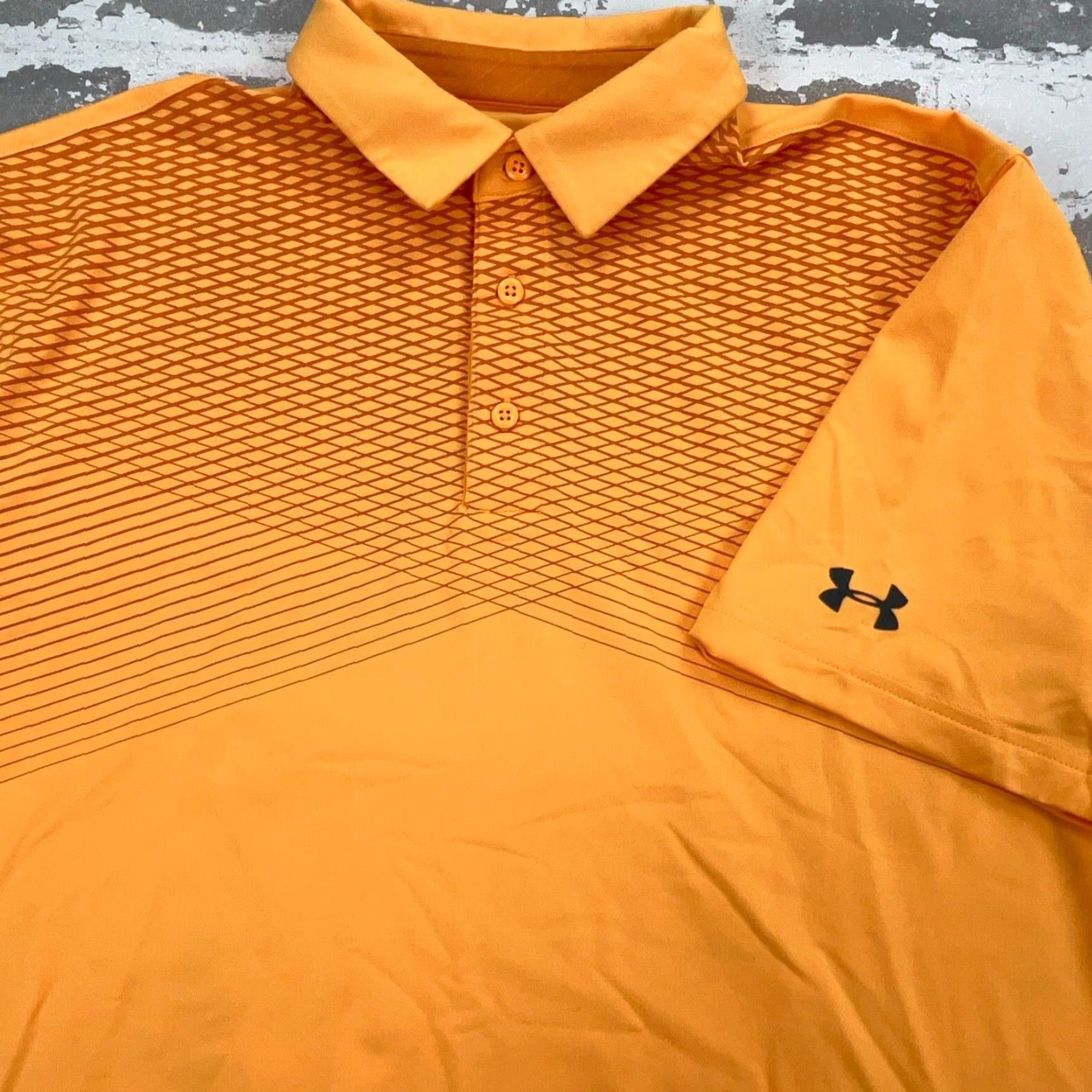 Under Armour Under Armour Polo Shirt Men L Orange Black Golf Tennis Performance Wicking Shirt Size US L / EU 52-54 / 3 - 3 Thumbnail