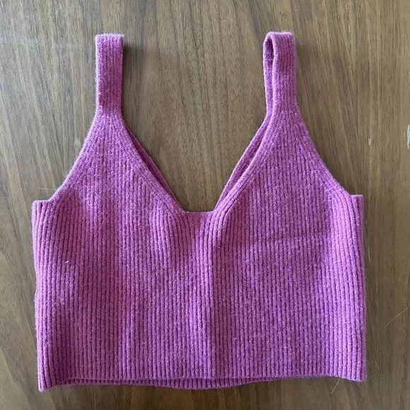 J.Crew Pink Cashmere J.Crew Crop Top Size L / US 10 / IT 46 - 1 Thumbnail