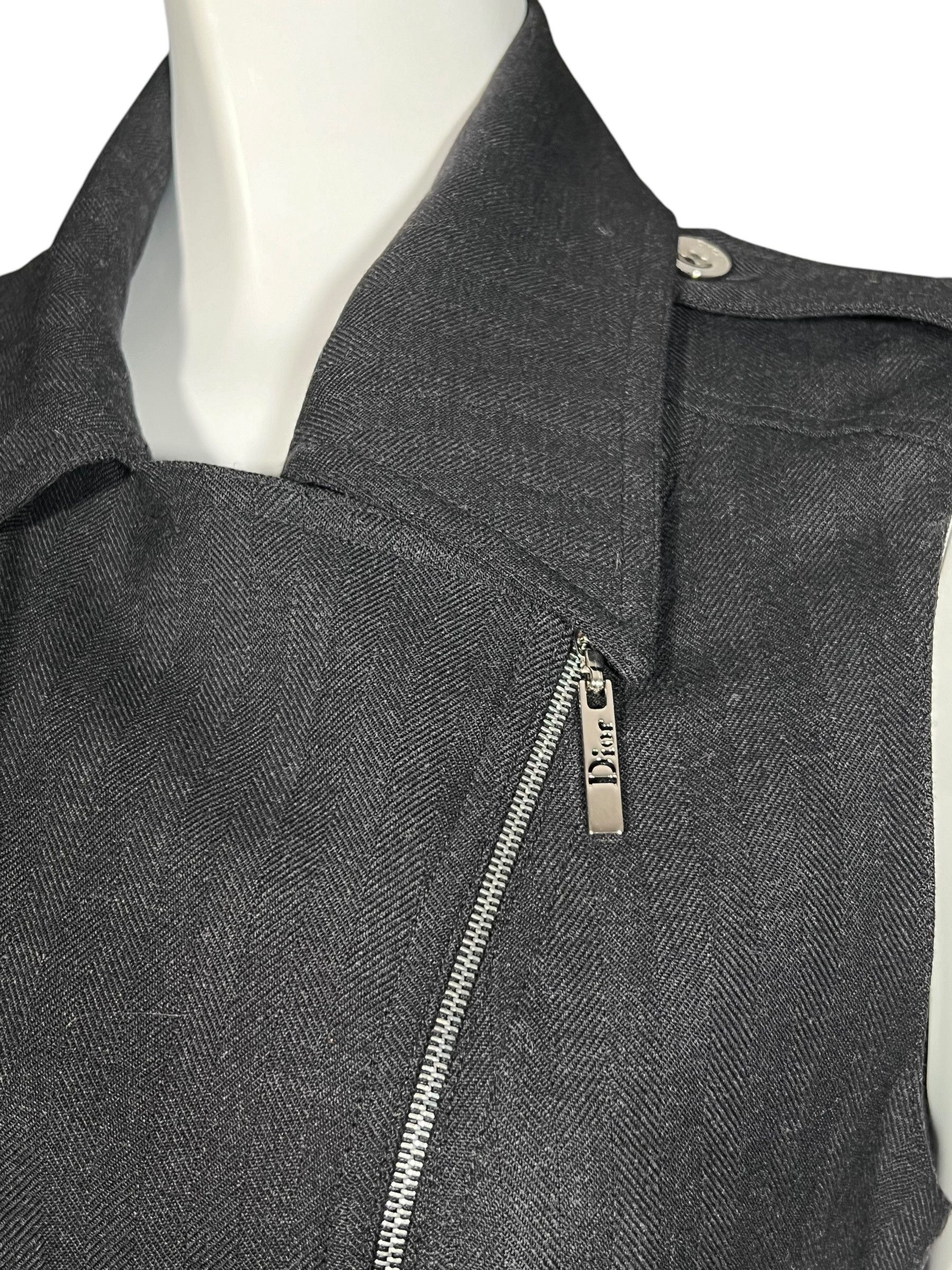 Dior Christian Dior by Galliano F/W 2004 Grey Dress. Size L / US 10 / IT 46 - 5 Thumbnail
