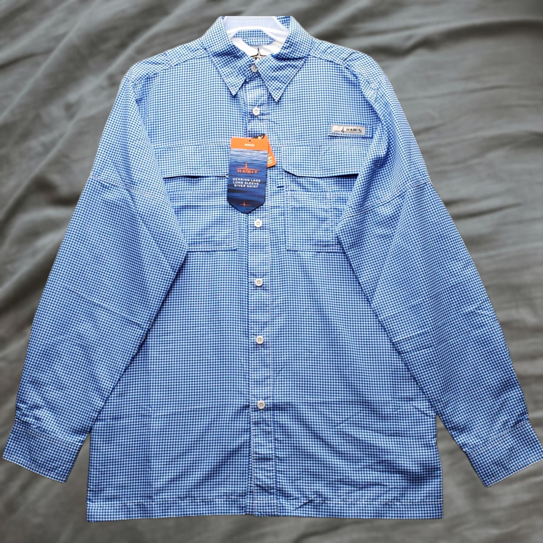 Habitat Habit River Fishing Shirt Mens Small Multi Gingham Vented Back Collar Button Up Size US S / EU 44-46 / 1 - 1 Thumbnail