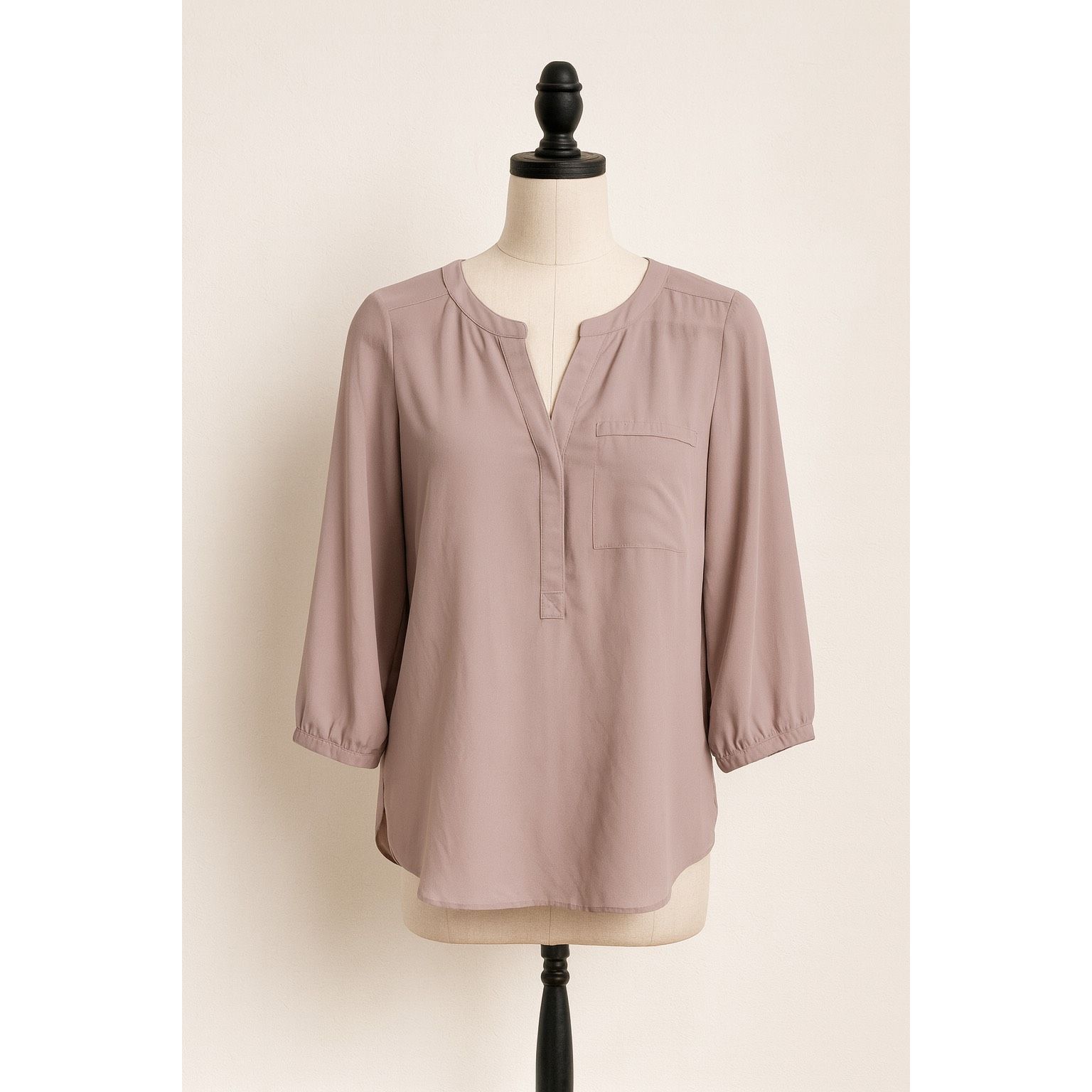Other NYDJ Mauve Lightweight Popover Blouse – Size S Size S / US 4 / IT 40 - 1 Thumbnail