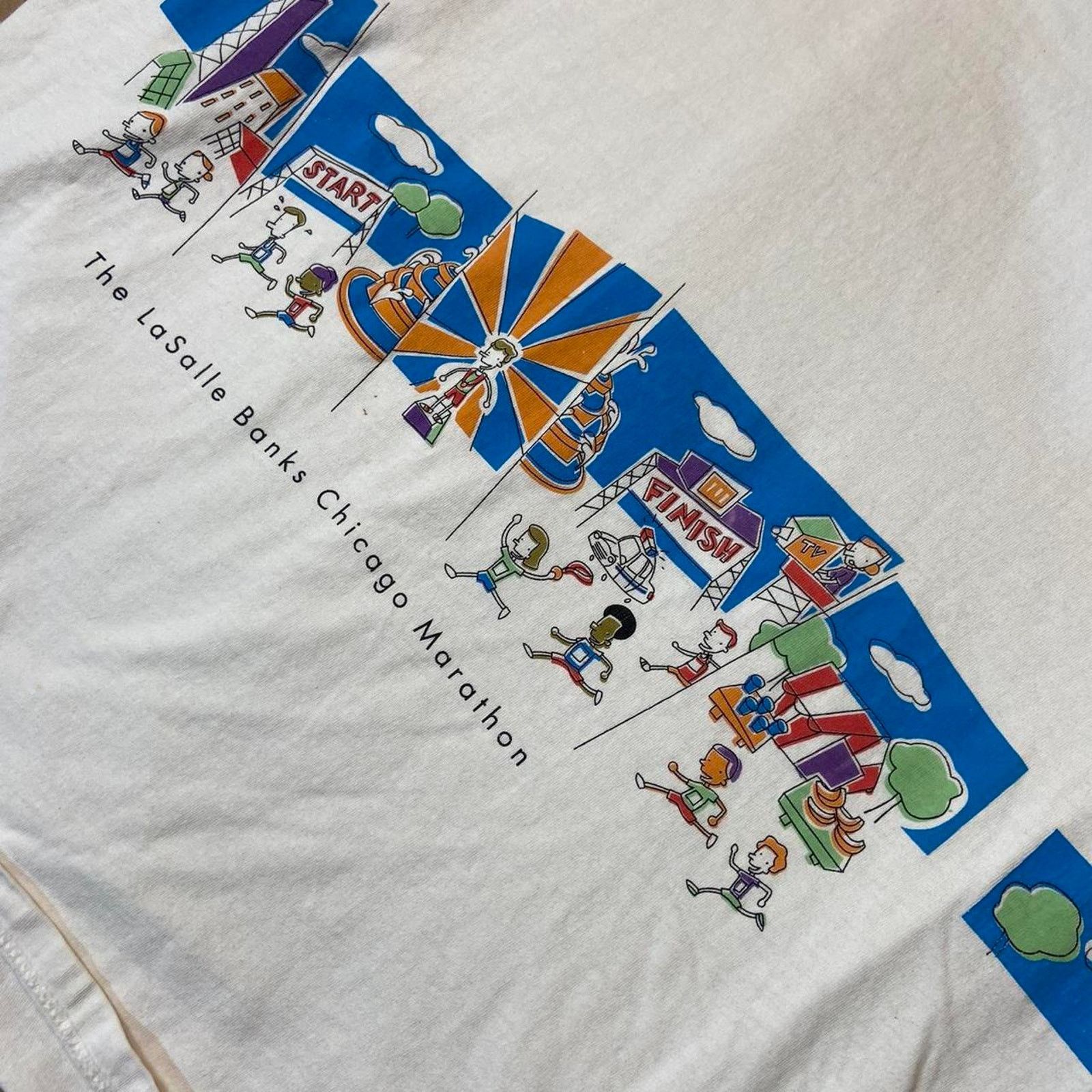 Hanes 90s chicago marathon tee shirt Size US XL / EU 56 / 4 - 4 Thumbnail