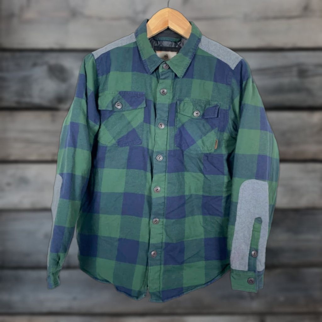 Vintage Legendary Whitetails Flannel Shirt Jacket Adult Large Green Blue Plaid Shacket Size US XL / EU 56 / 4 - 1 Thumbnail