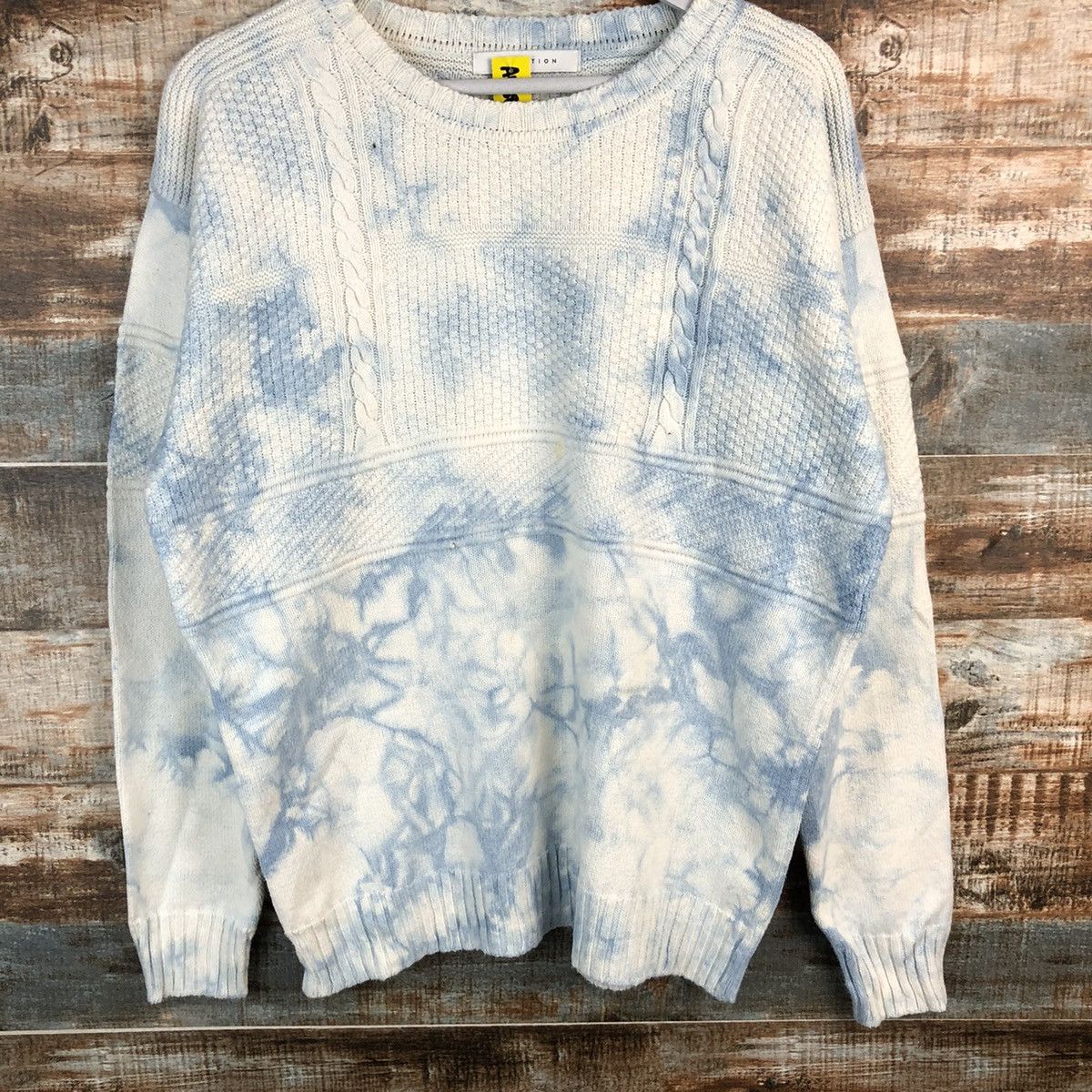 Japanese Brand Estnation Blue Tye Dye faded sweatshirt Knitwear #A1268 Size US M / EU 48-50 / 2 - 3 Thumbnail