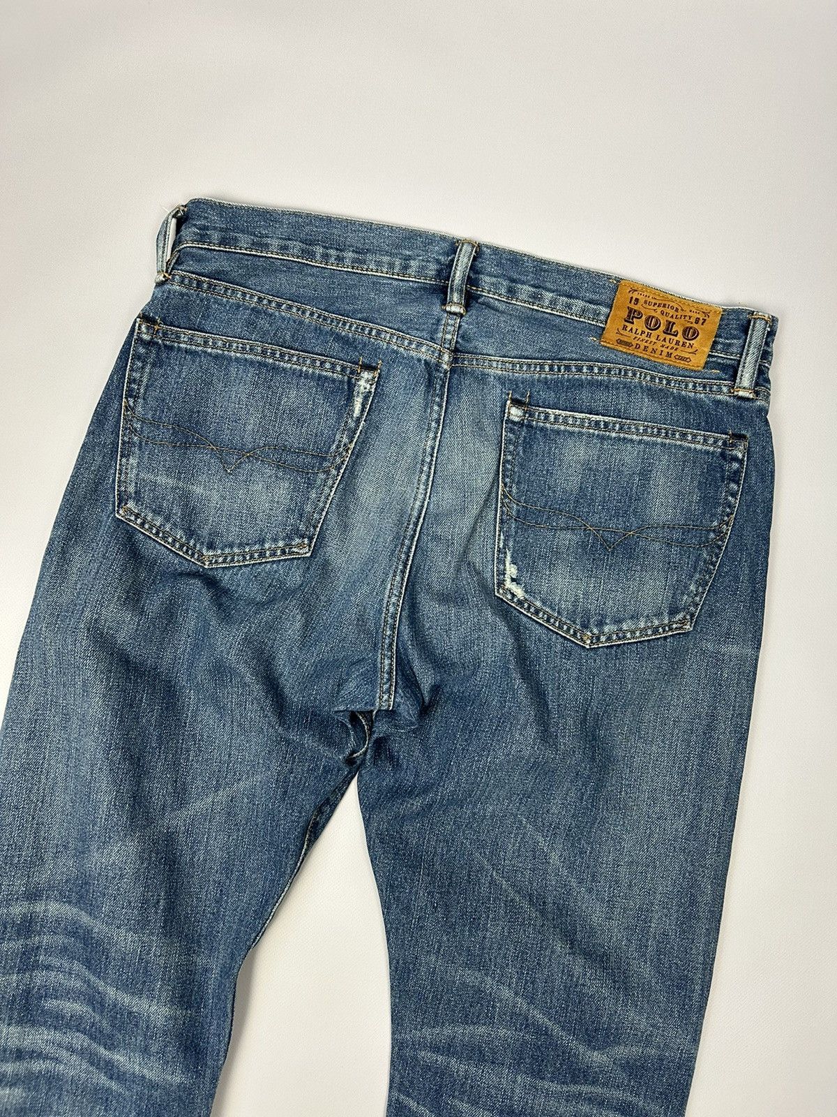 Polo Ralph Lauren × Ralph Lauren × Vintage Polo Ralph Lauren Slim Fit Blue Jeans Wash Stratford Jeans Size US 34 / EU 50 - 8 Thumbnail