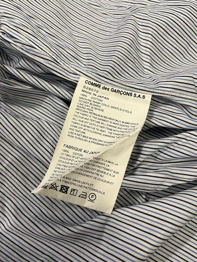 Comme des Garcons Comme des Garçons Bat Shadows Blue Stripes Shirt Size US L / EU 52-54 / 3 - 9 Thumbnail