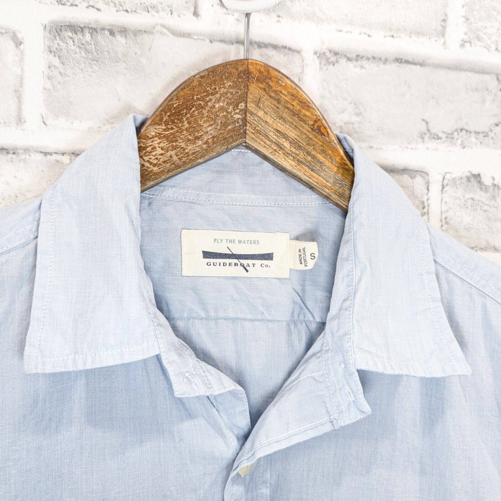 Designer GUIDEBOAT Co. Button front Shirt 2 pocket in blue cotton Size US S / EU 44-46 / 1 - 2 Thumbnail