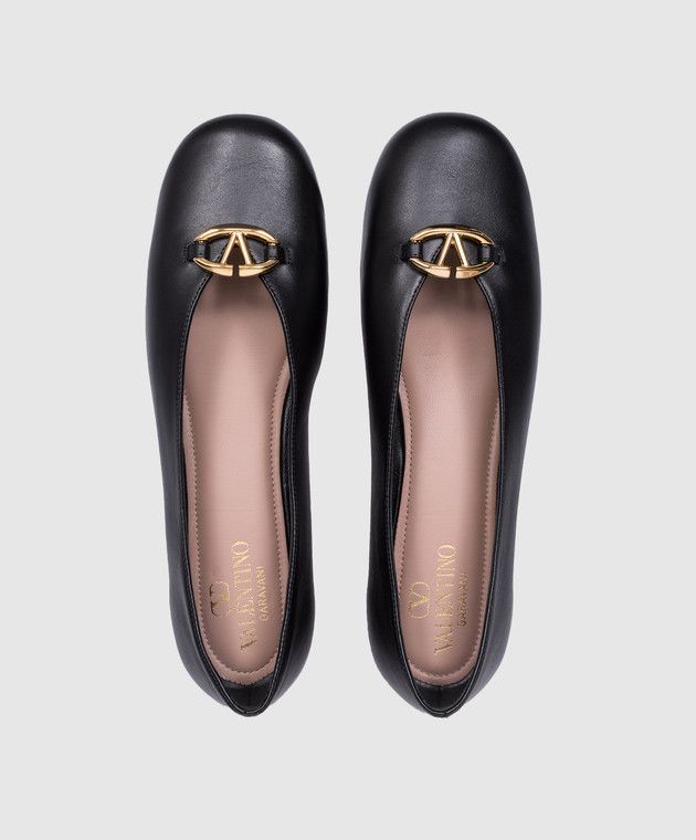 Valentino o1s22i1n0924 Vlogo Ballet Flats in Black Size US 10 / IT 40 - 4 Thumbnail