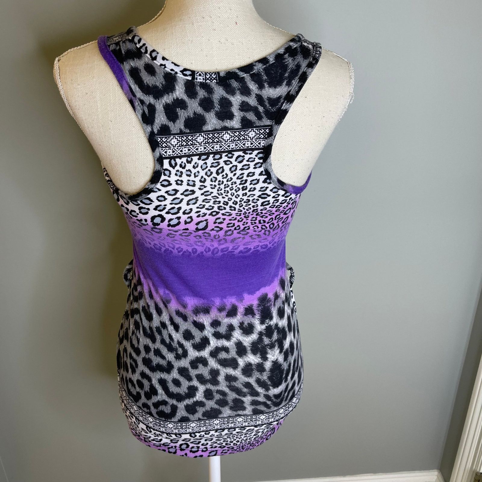 Madewell Madewell Purple Animal Print Racerback Tank Top, NWOT, S Size S / US 4 / IT 40 - 4 Thumbnail